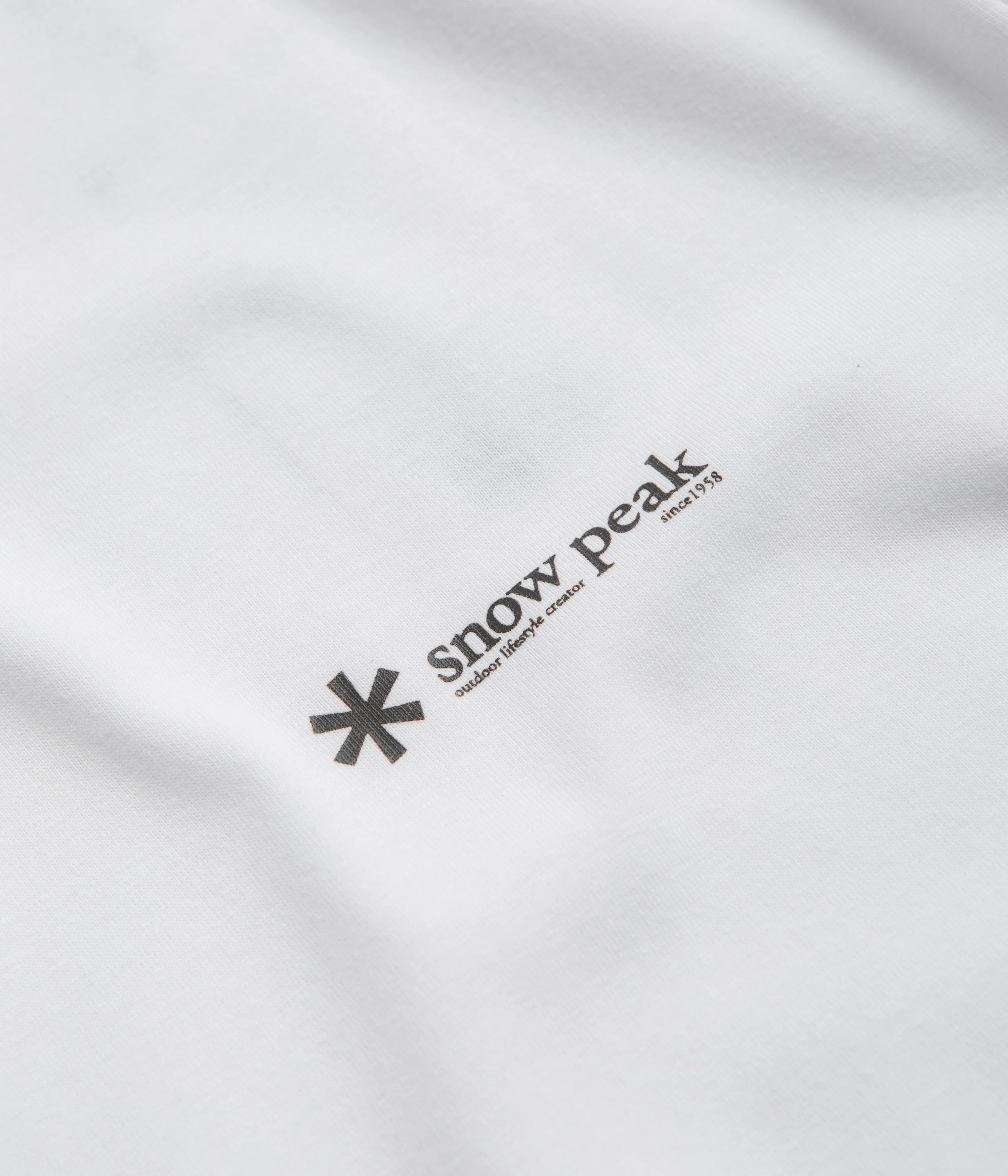 Snow Peak Onepoint Logo Long Sleeve T-Shirt - White - Image 3