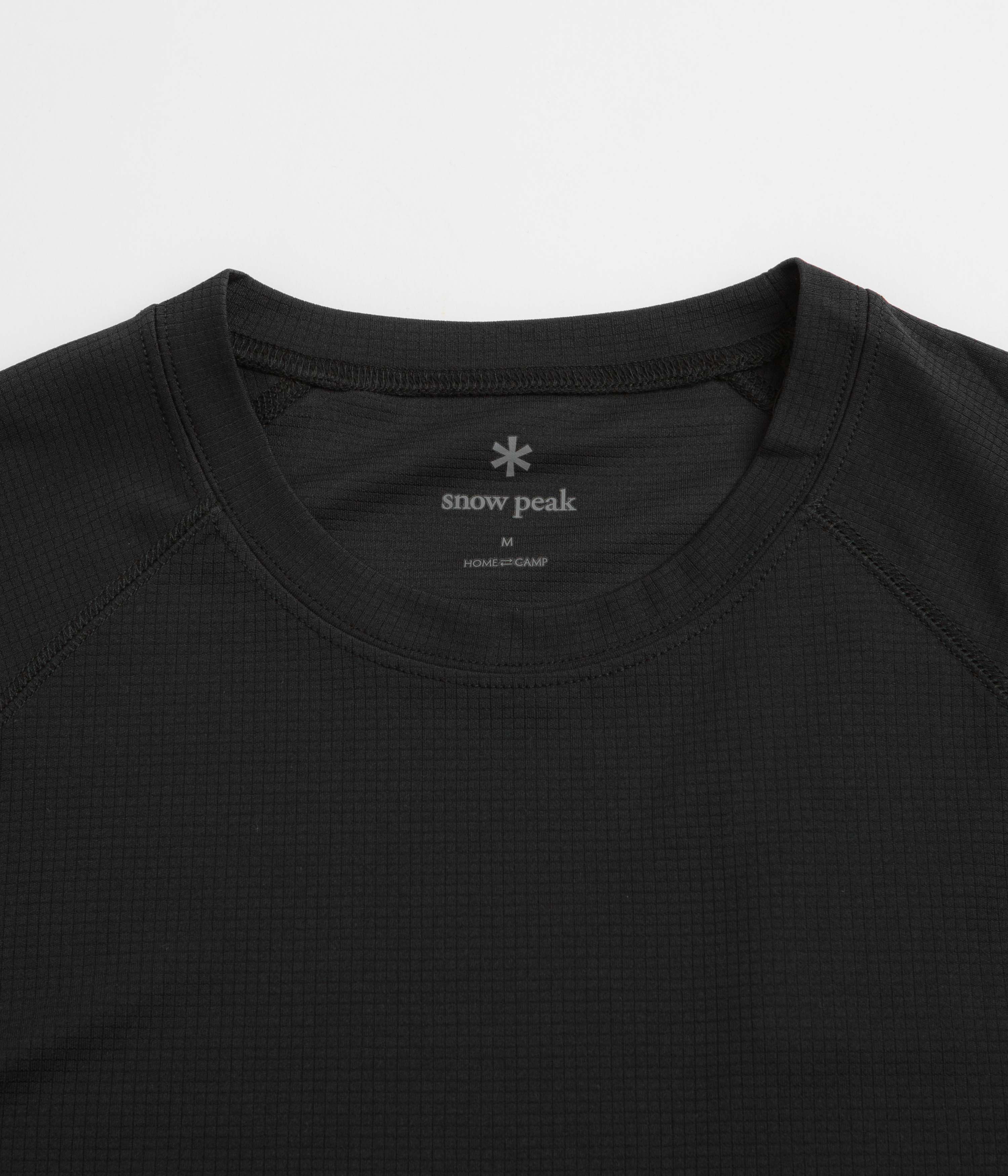 Snow Peak Polartec Power Dry T-Shirt - Black - Image 2