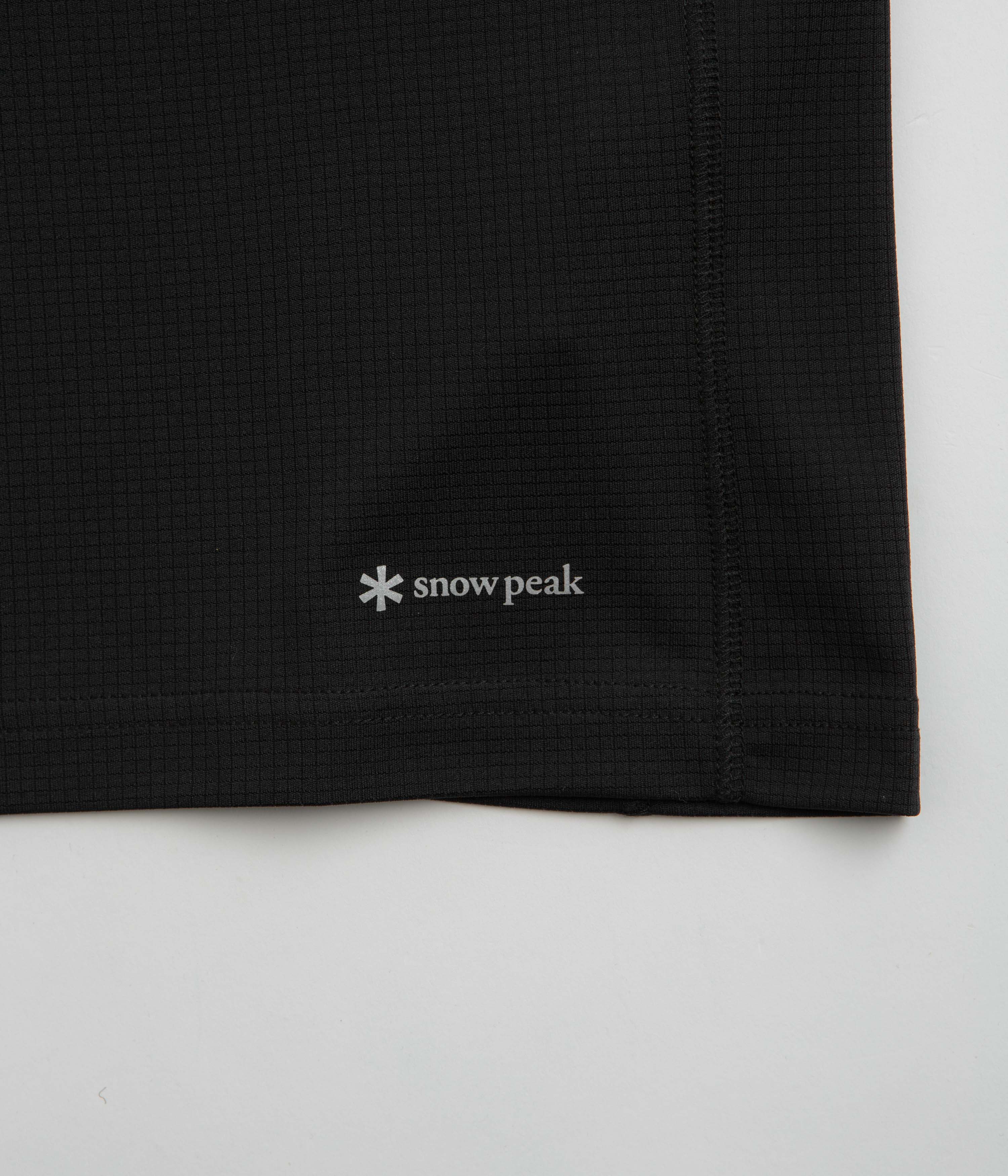 Snow Peak Polartec Power Dry T-Shirt - Black - Image 4