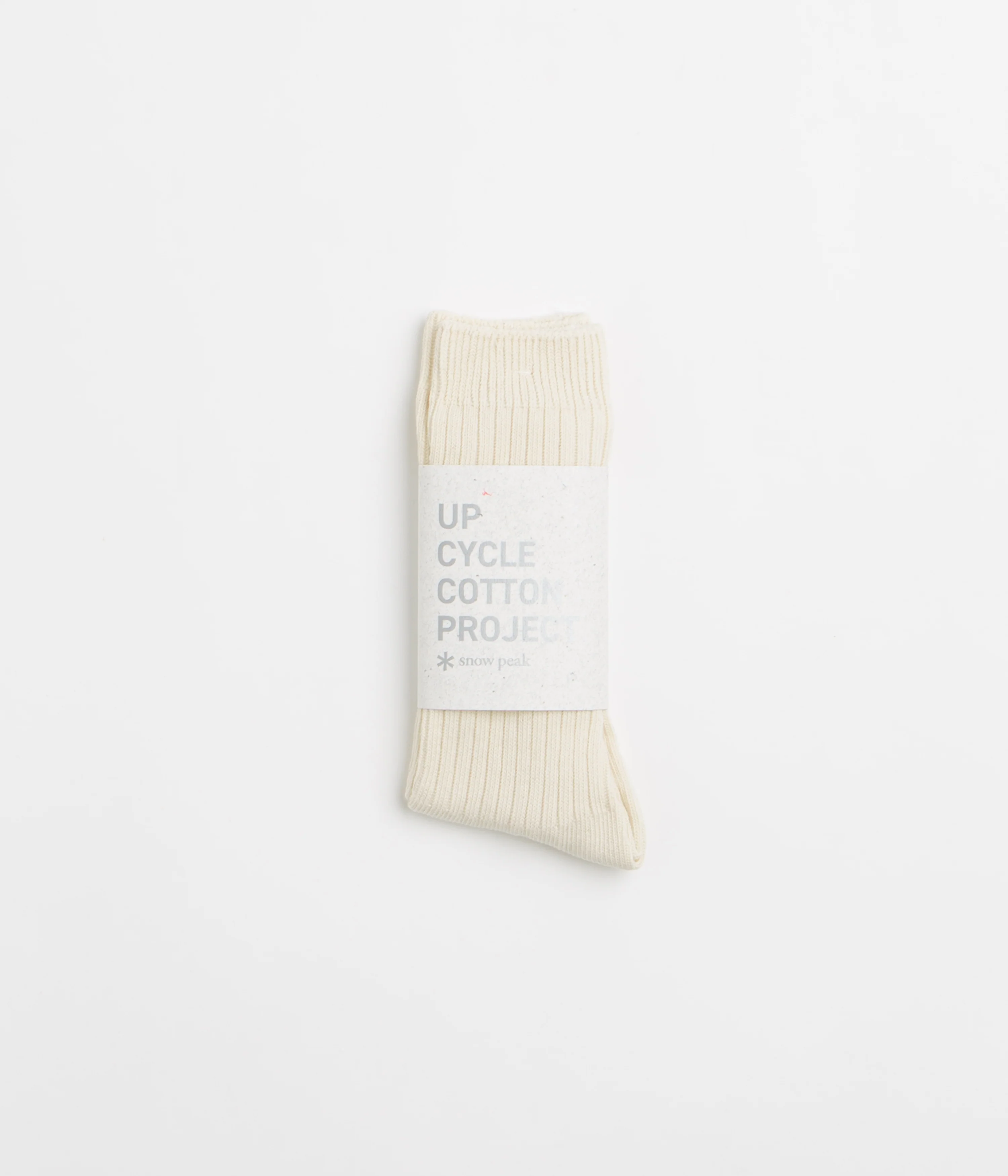 Snow Peak Recycled Cotton Socks - Ecru - Image 3