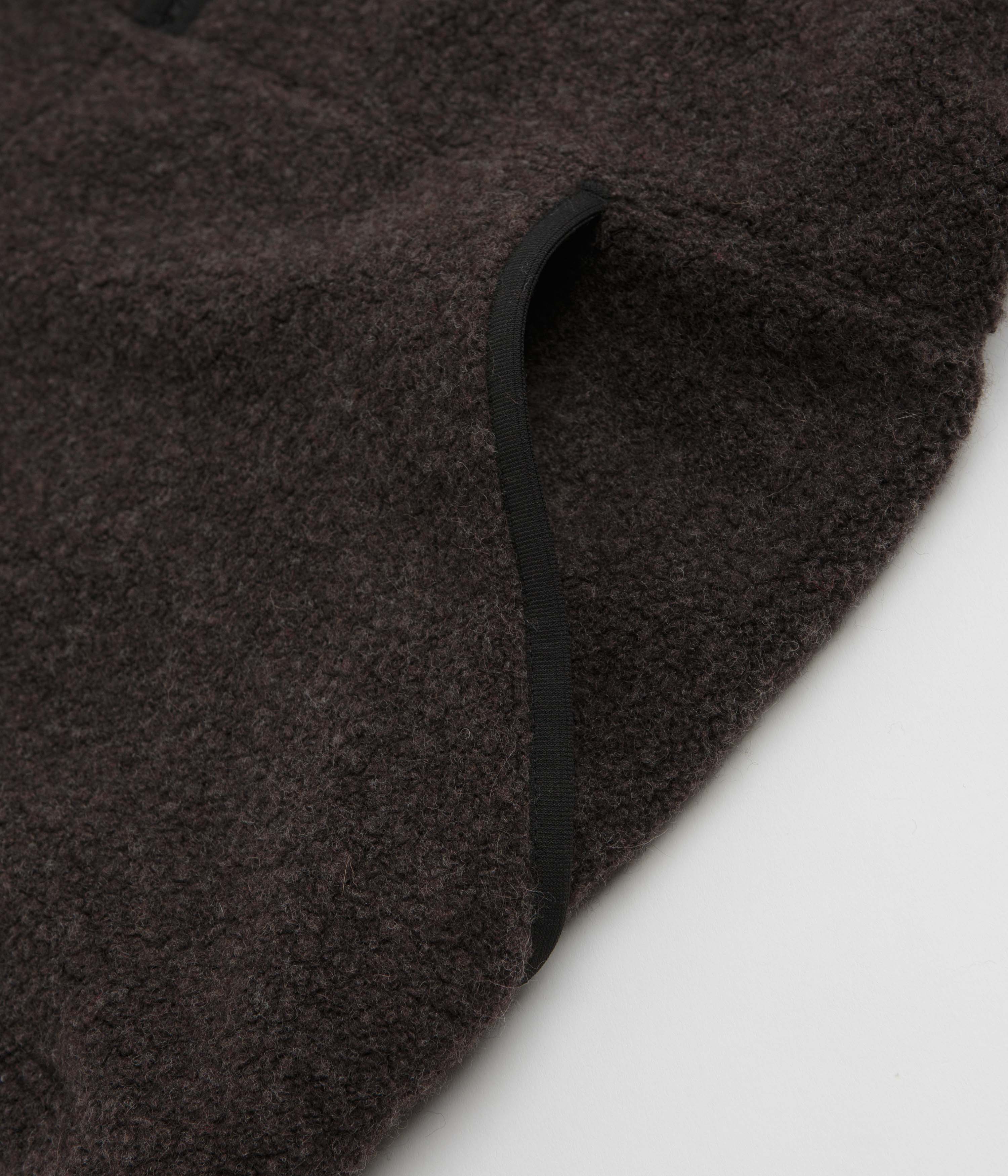 Snow Peak Recycled Wool Boa Sweatshirt - Dark Brown - Image 3