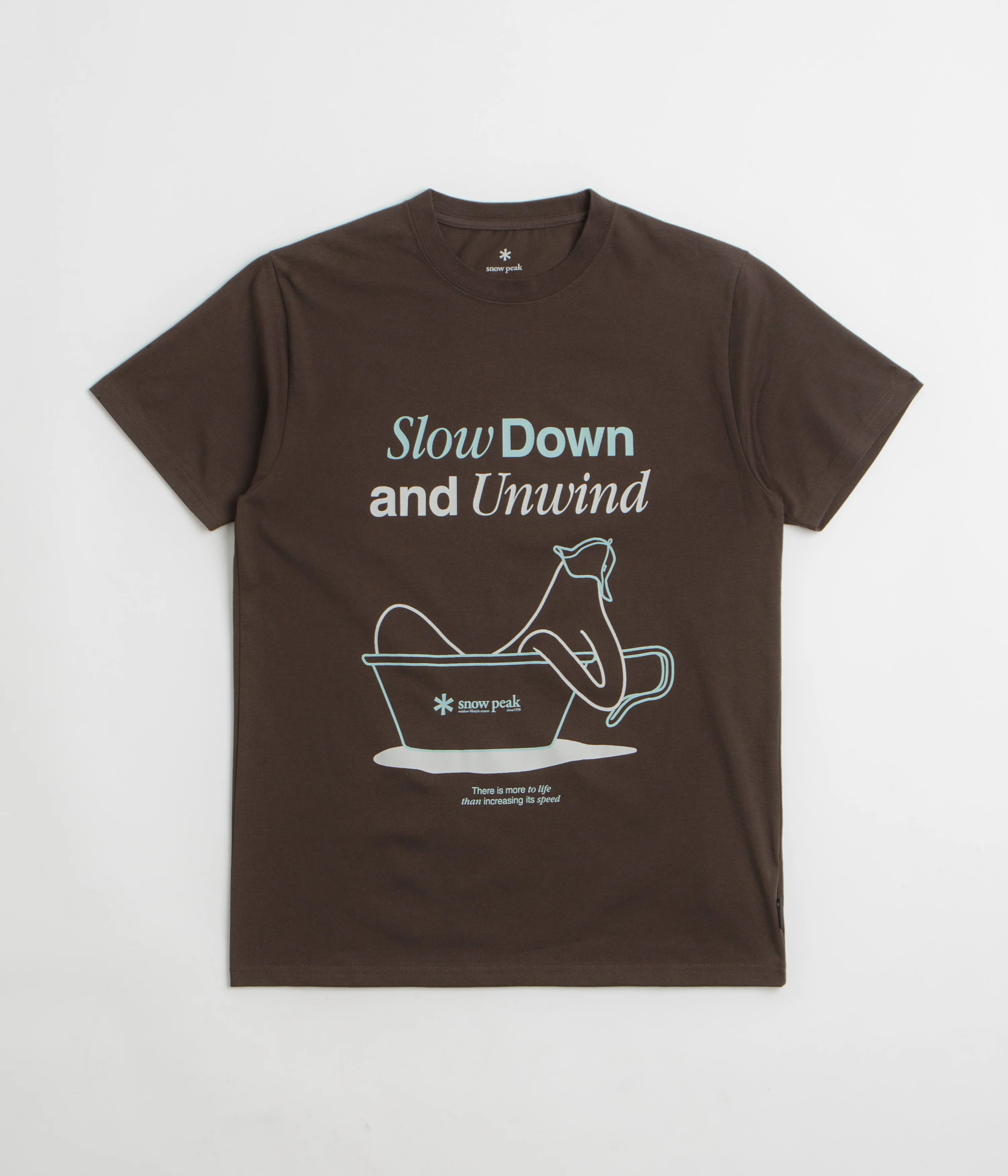 Snow Peak Relaxation T-Shirt - Dark Brown