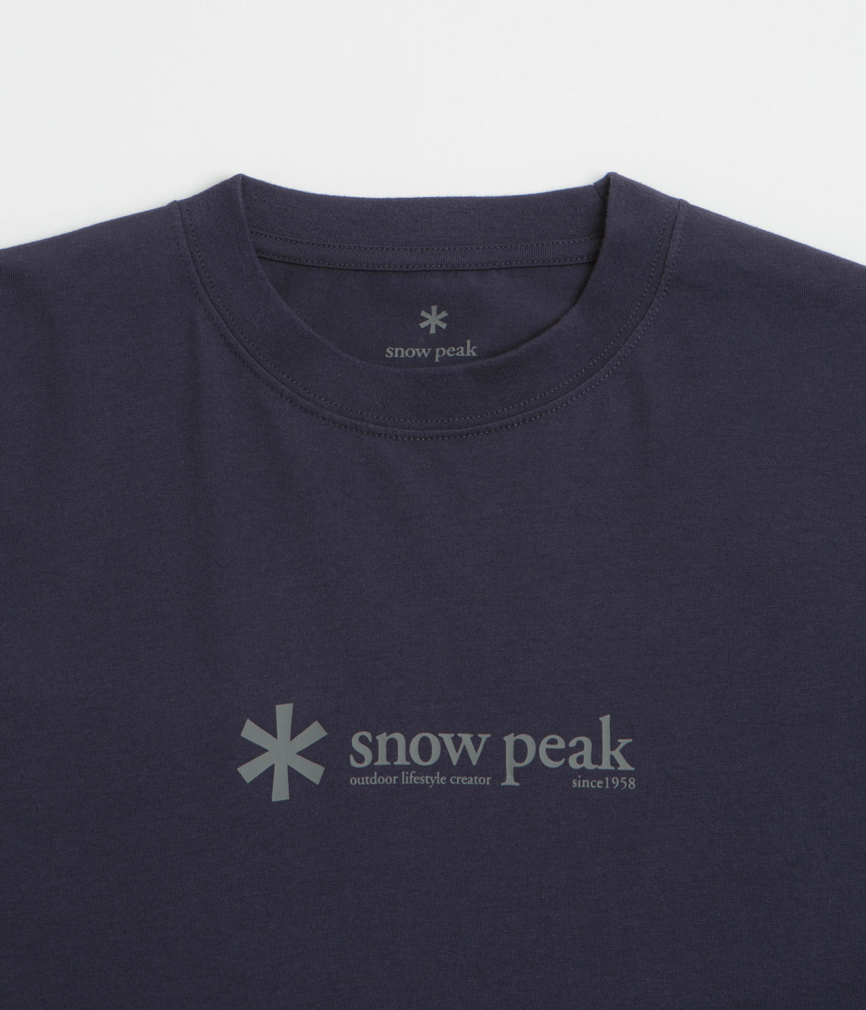 Snow Peak Soft Cotton Logo T-Shirt - Navy - Image 2