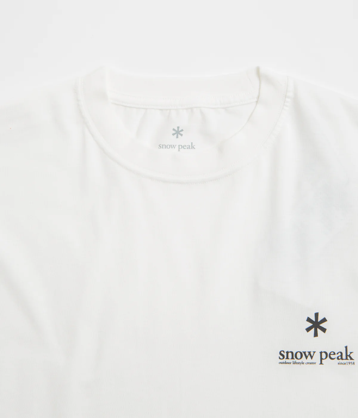 Snow Peak Soft Cotton Relaxed Logo T-Shirt - Off White - Image 2