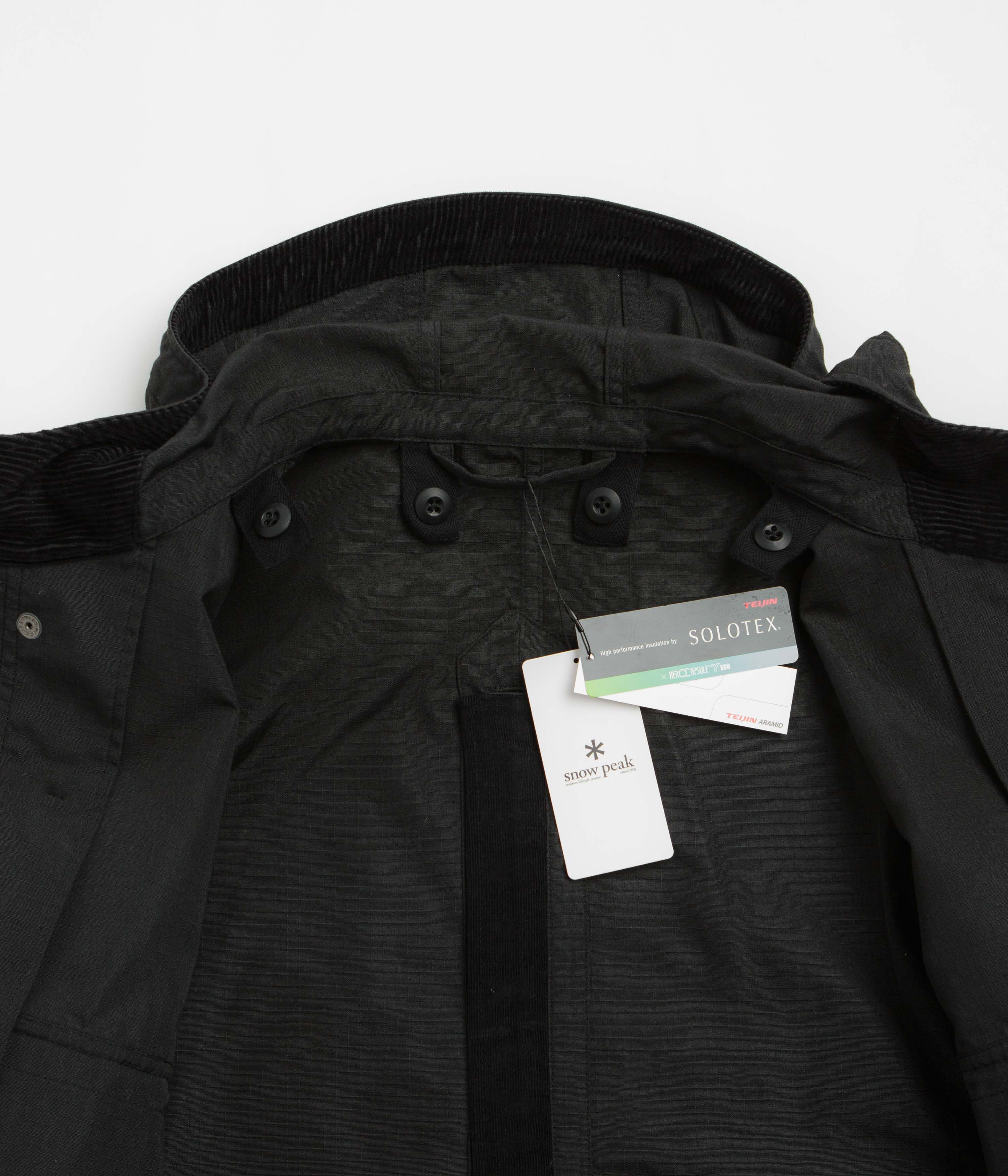 Snow Peak Takibi Ripstop Adjustable Jacket - Black - Image 6