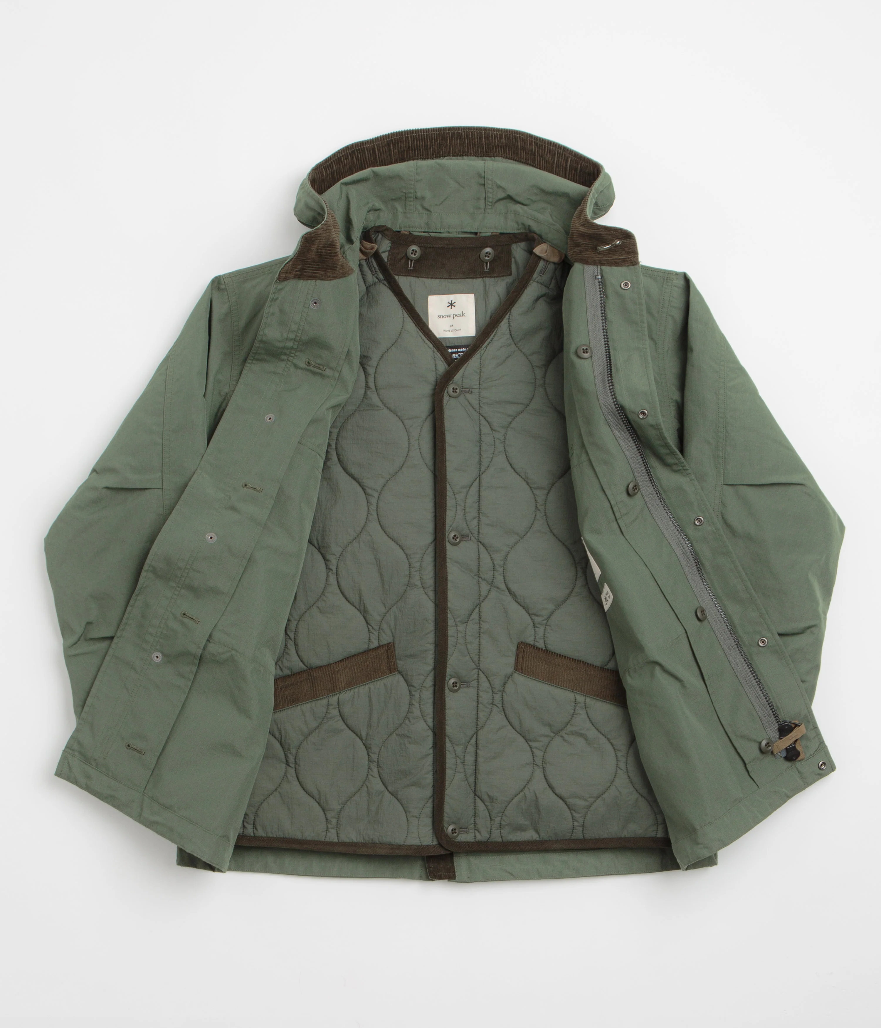 Snow Peak Takibi Ripstop Adjustable Jacket - Olive - Image 3