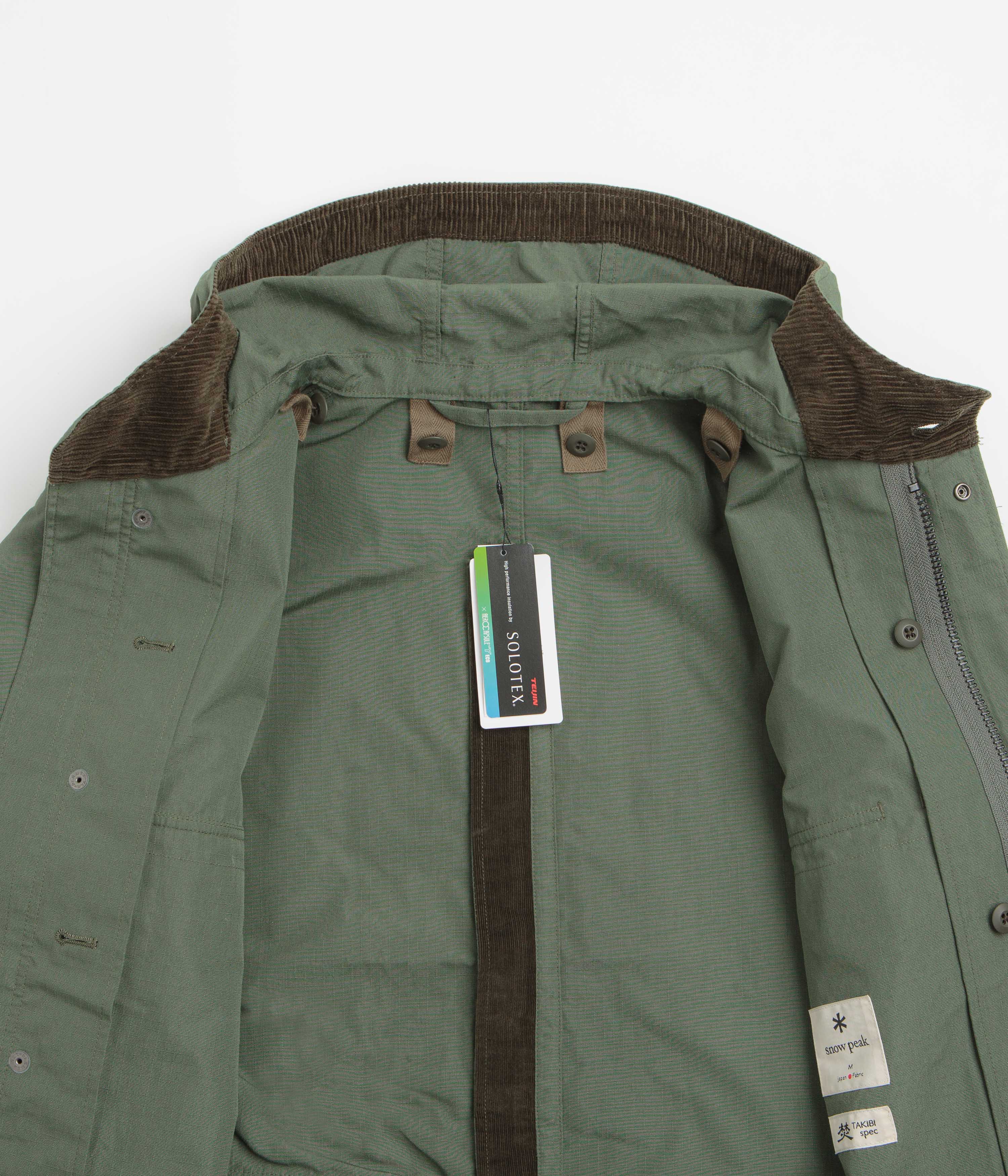 Snow Peak Takibi Ripstop Adjustable Jacket - Olive - Image 6