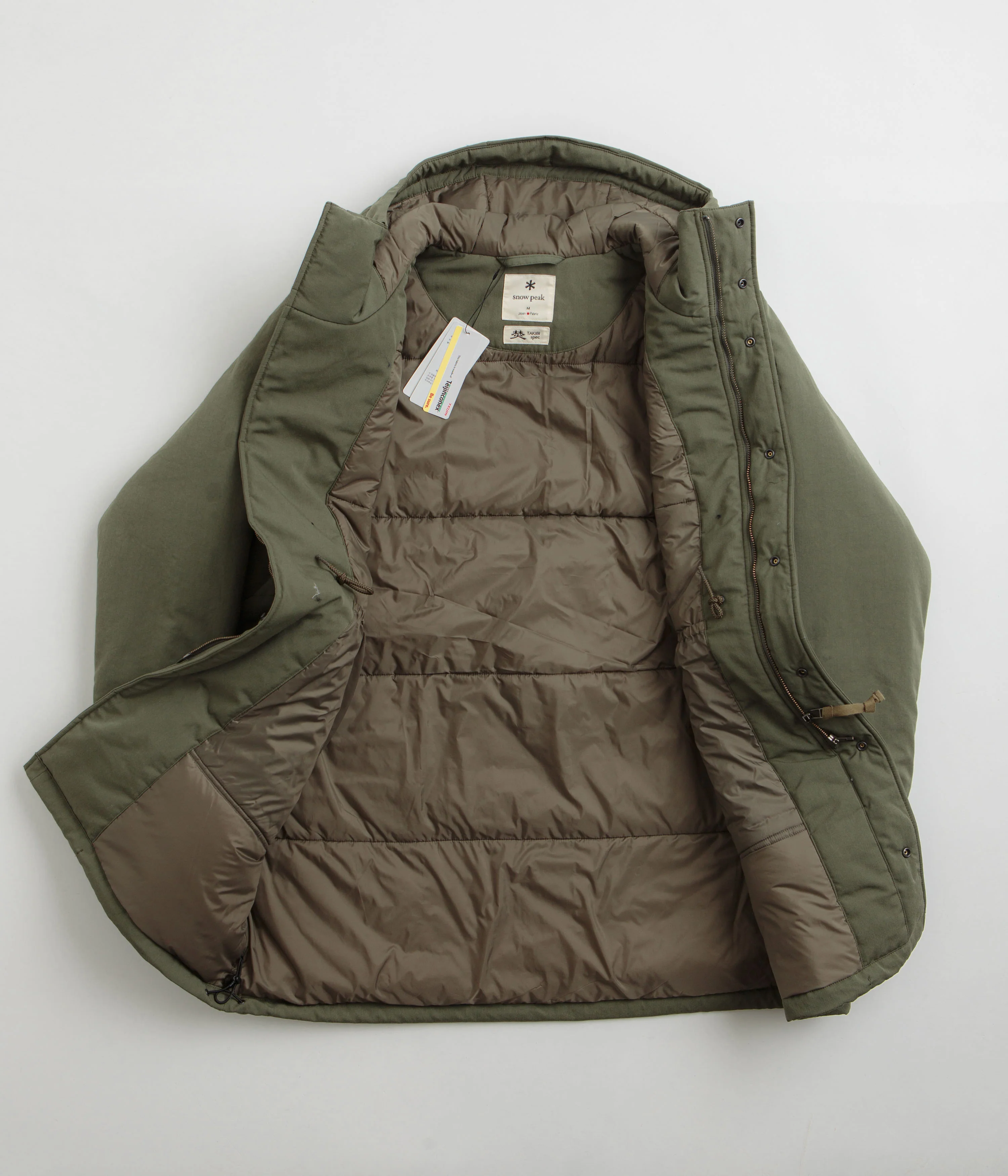 Snow Peak Takibi Weather Padded Coat - Olive - Image 2
