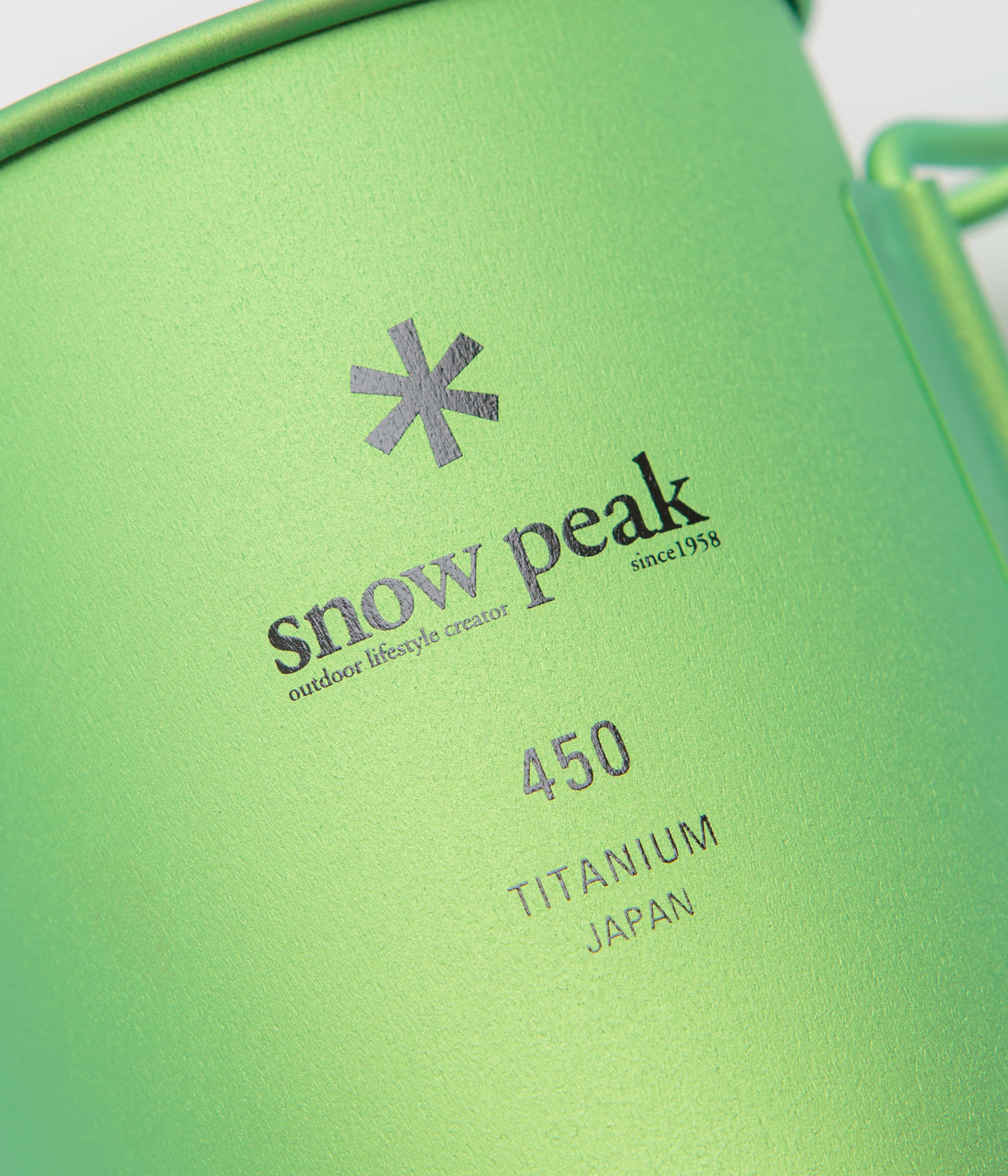 Snow Peak Titanium Single Wall 450ml Mug - Green - Image 2