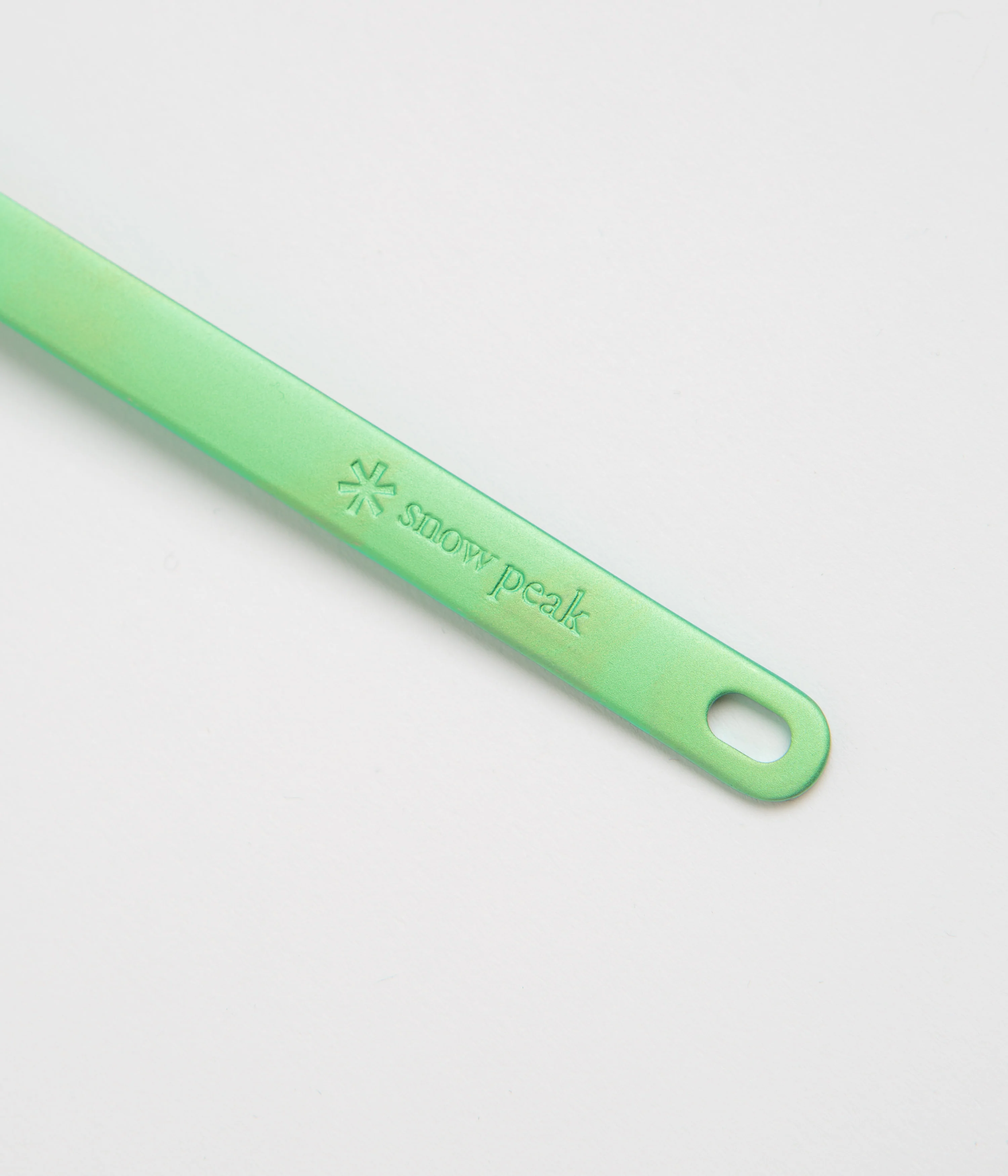 Snow Peak Titanium Spork - Green Anodized - Image 2
