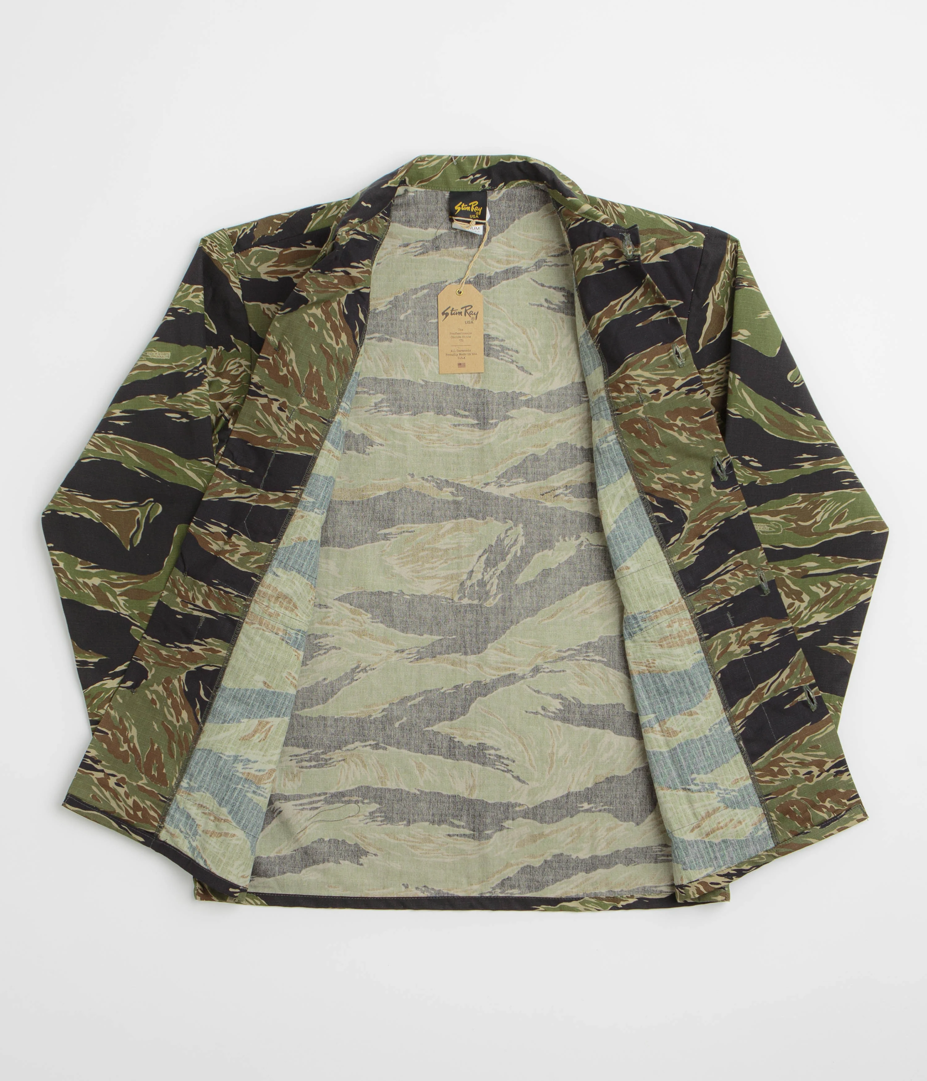 Stan Ray 4 Pocket Ripstop Jacket - Green Tigerstripe - Image 2