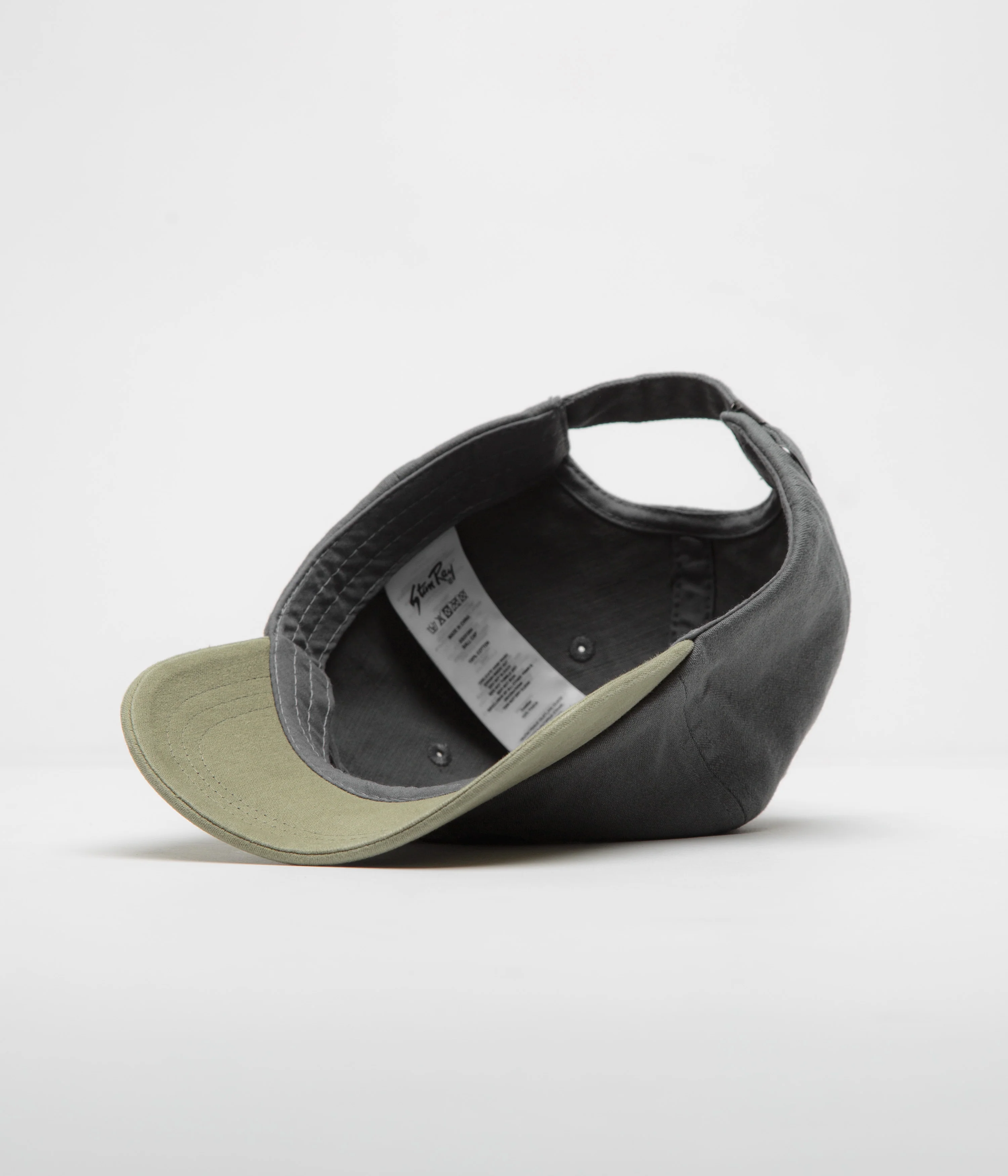 Stan Ray Ball Cap - Washed Black / Olive - Image 4