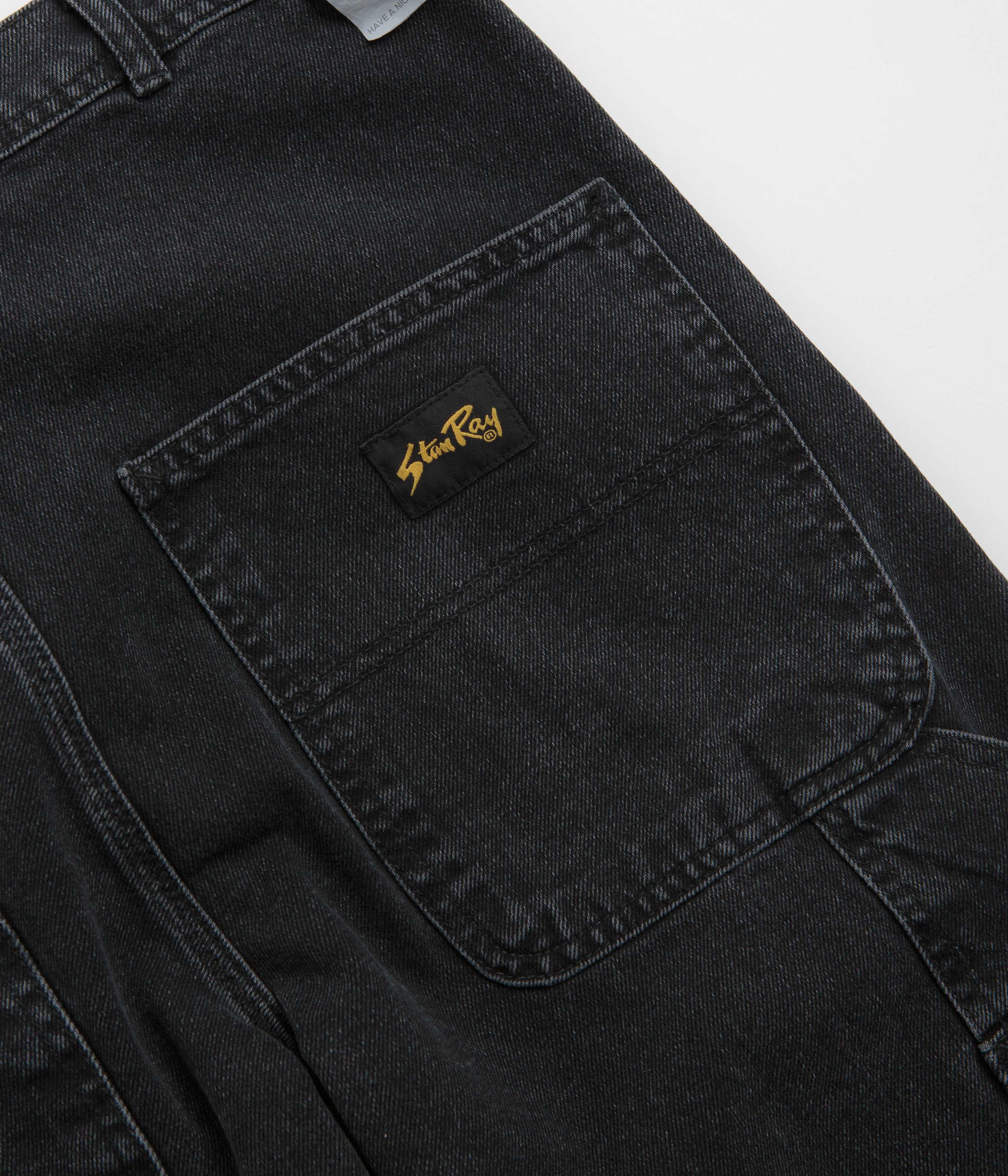 Stan Ray Big Job Painter Pants - Washed Black Denim - Image 7