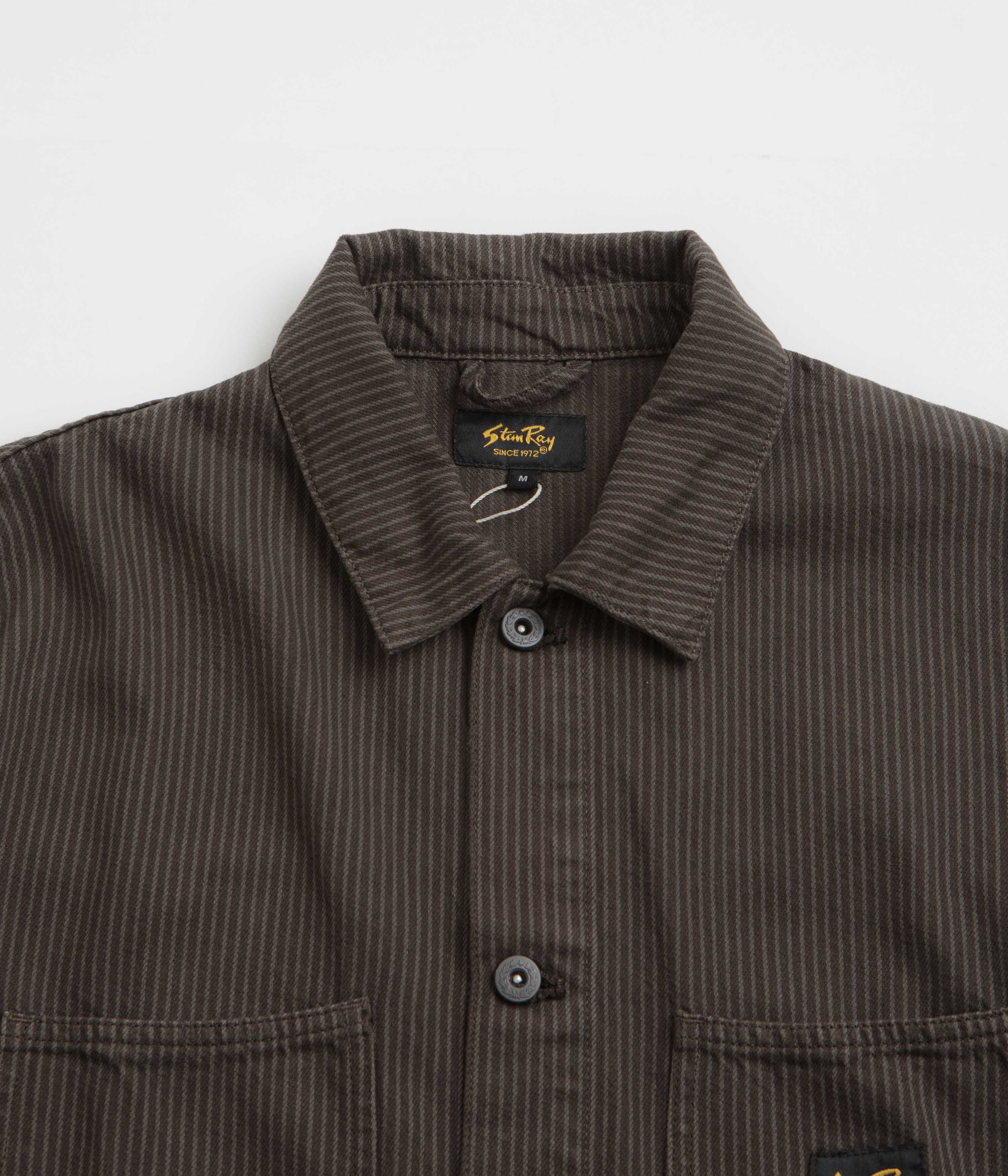 Stan Ray Coverall Jacket - Overdyed Charcoal Hickory - Image 2