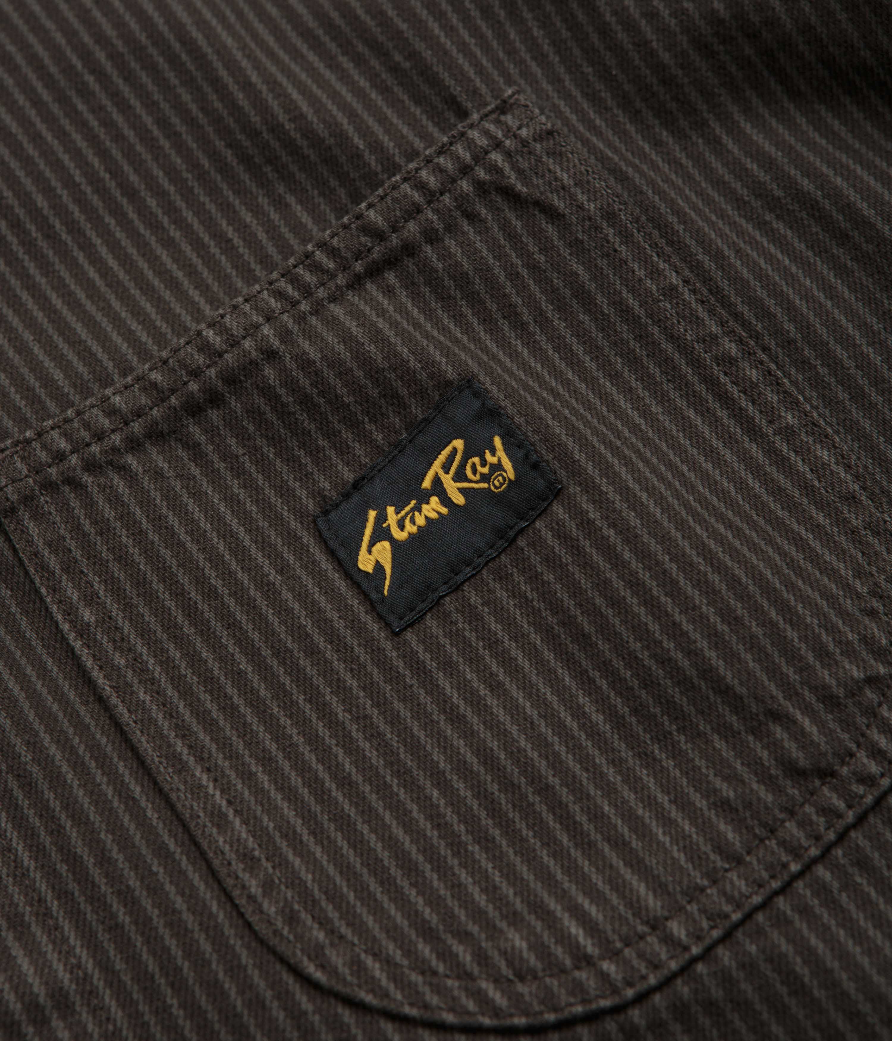 Stan Ray Coverall Jacket - Overdyed Charcoal Hickory - Image 3