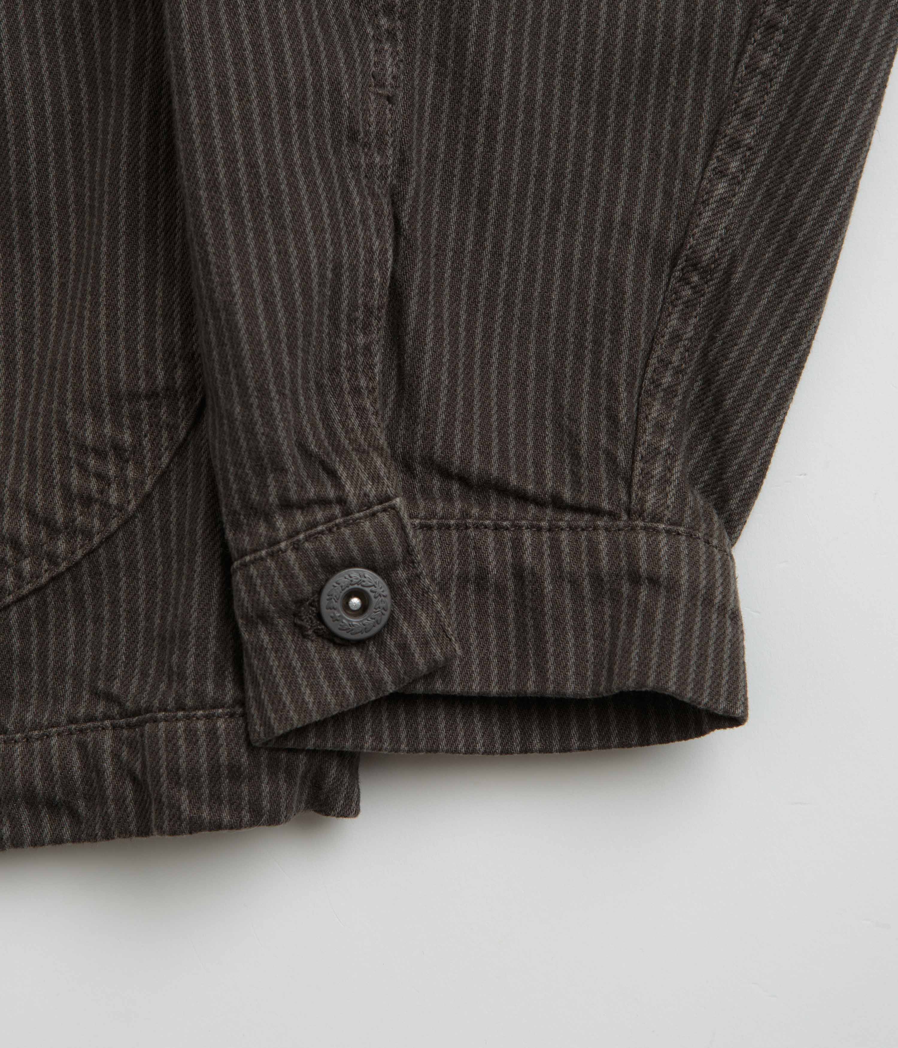 Stan Ray Coverall Jacket - Overdyed Charcoal Hickory - Image 5