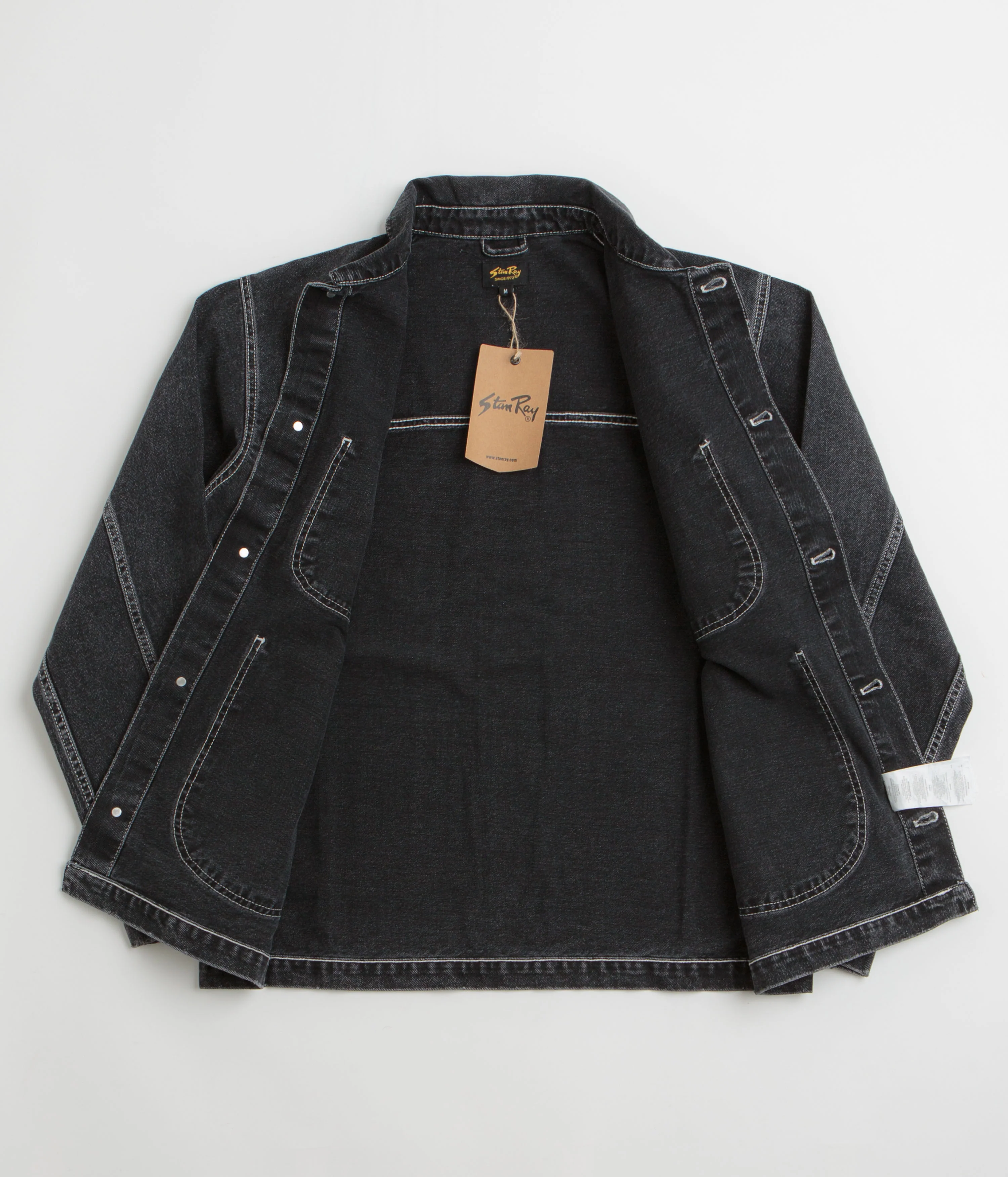 Stan Ray Coverall Jacket - Stonewashed Black Denim - Image 2