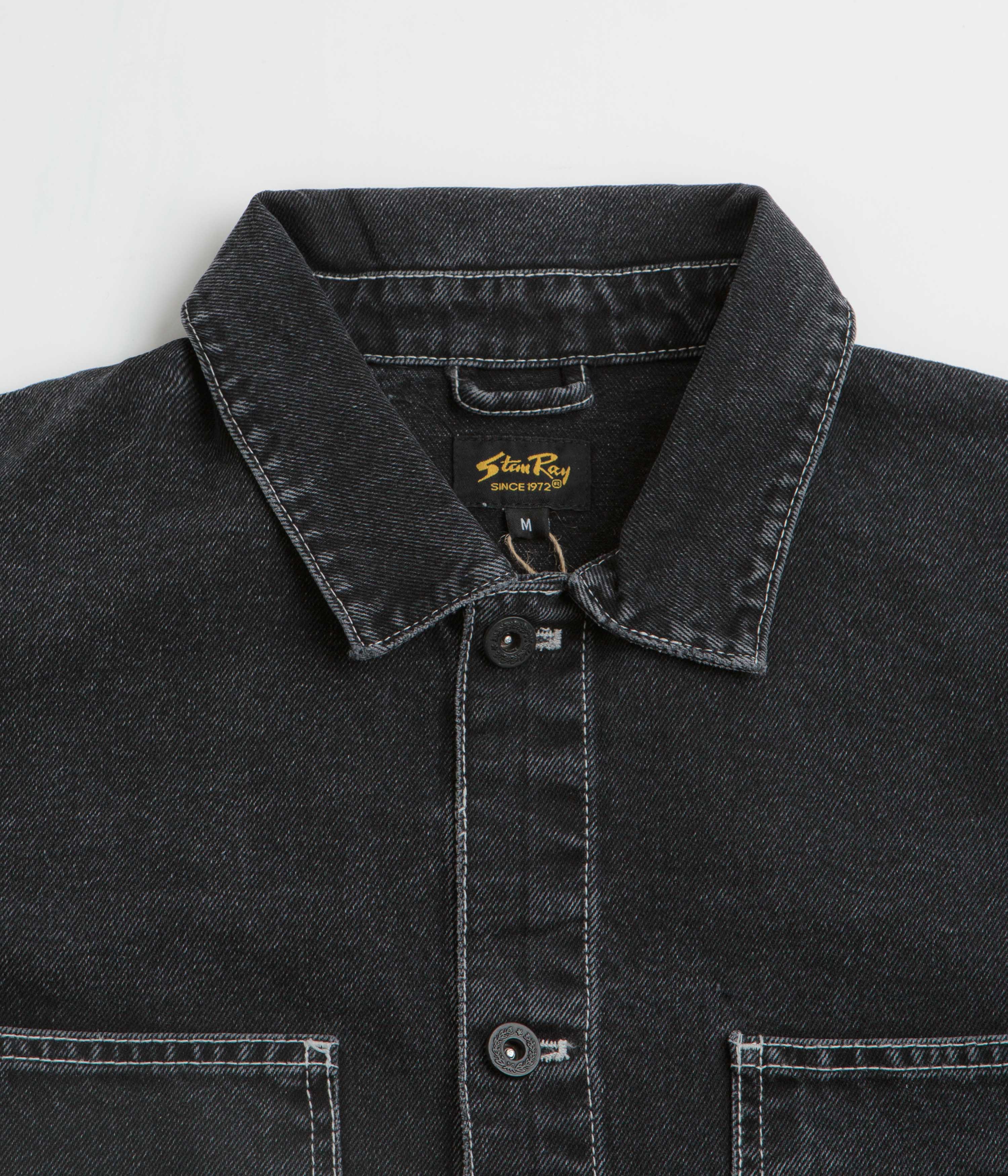 Stan Ray Coverall Jacket - Stonewashed Black Denim - Image 4