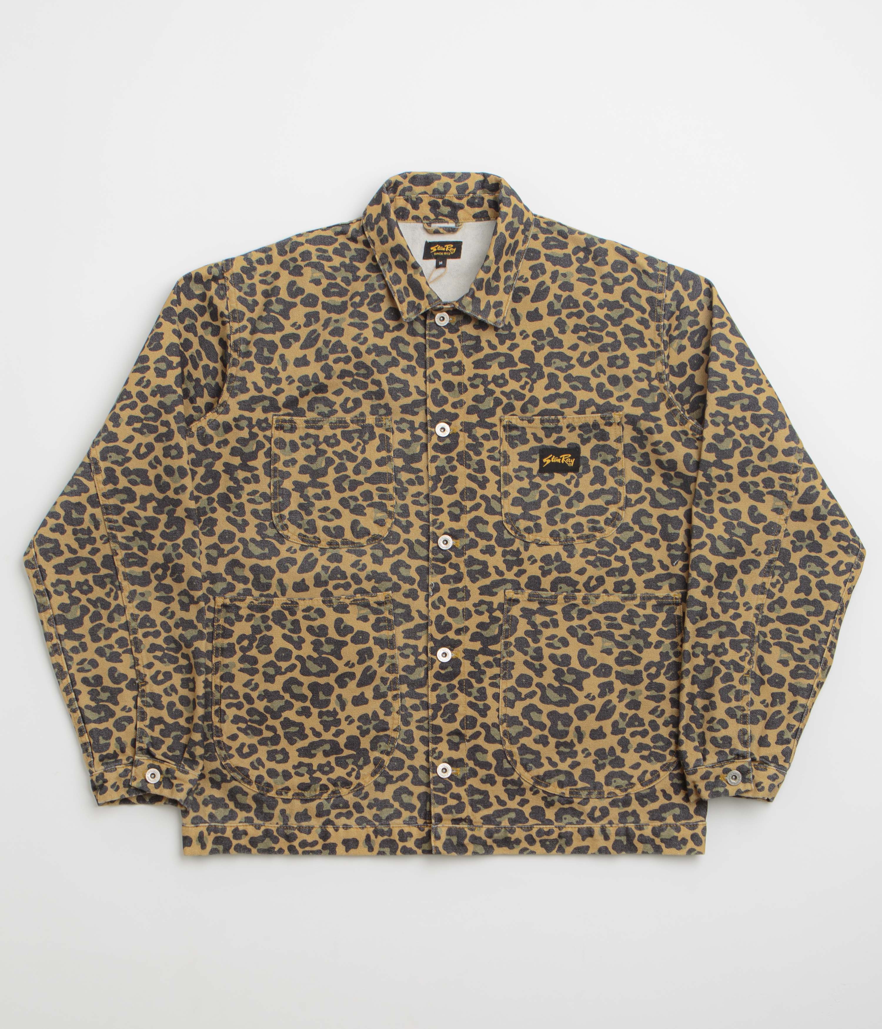 Stan Ray Coverall Jacket - Washed Leopard Camo Duck