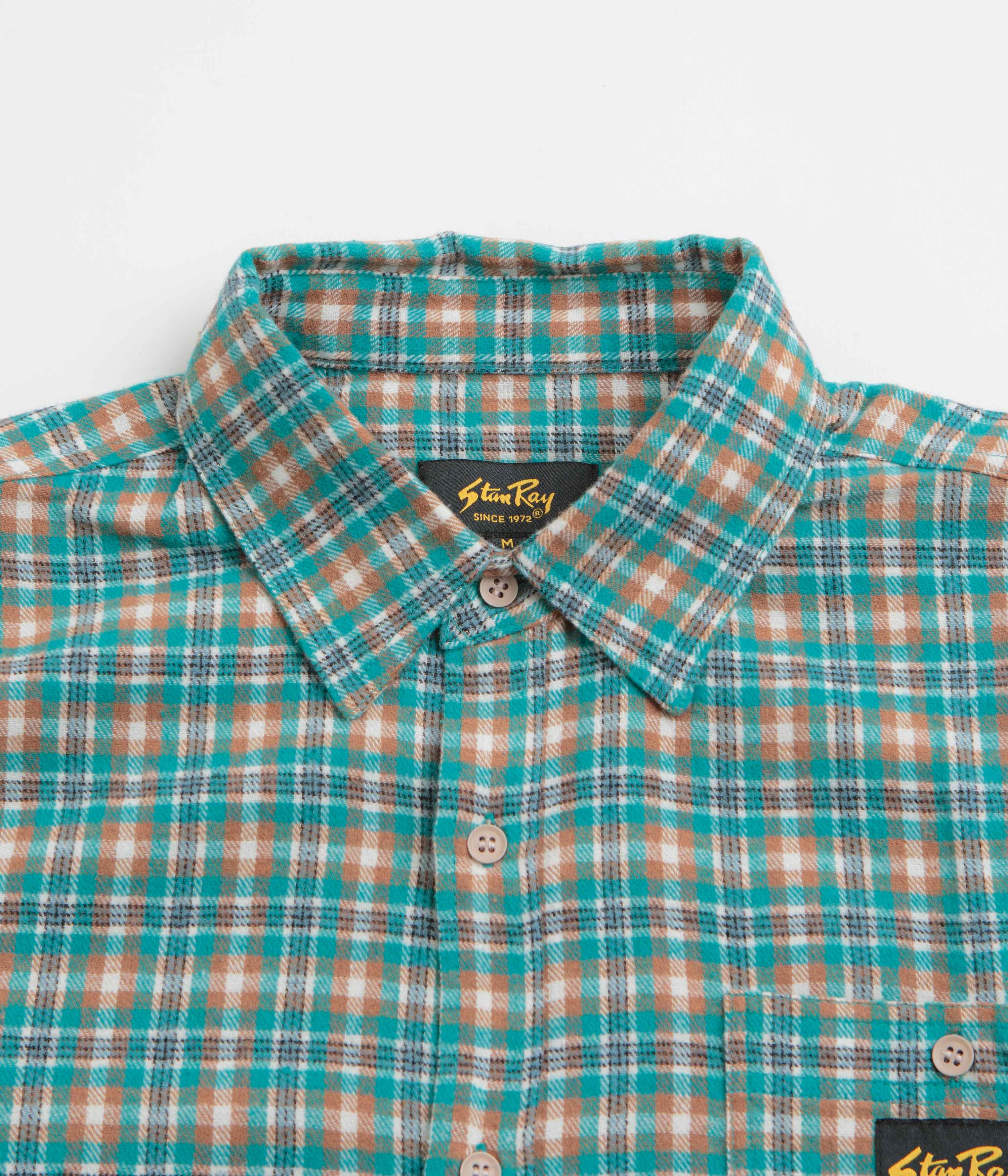 Stan Ray Flannel Shirt - Aqua Plaid - Image 2