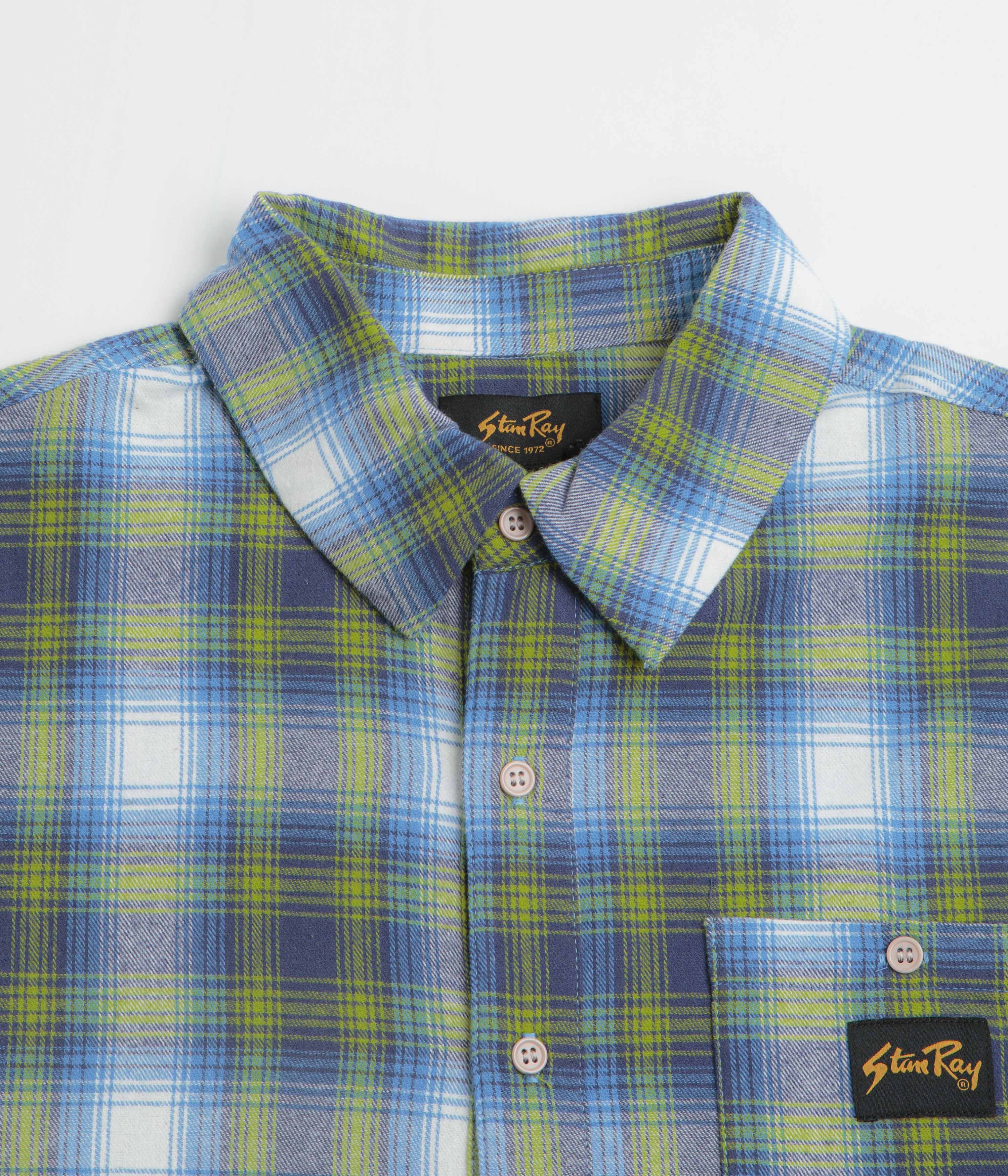 Stan Ray Flannel Shirt - Bright Blue Plaid - Image 2