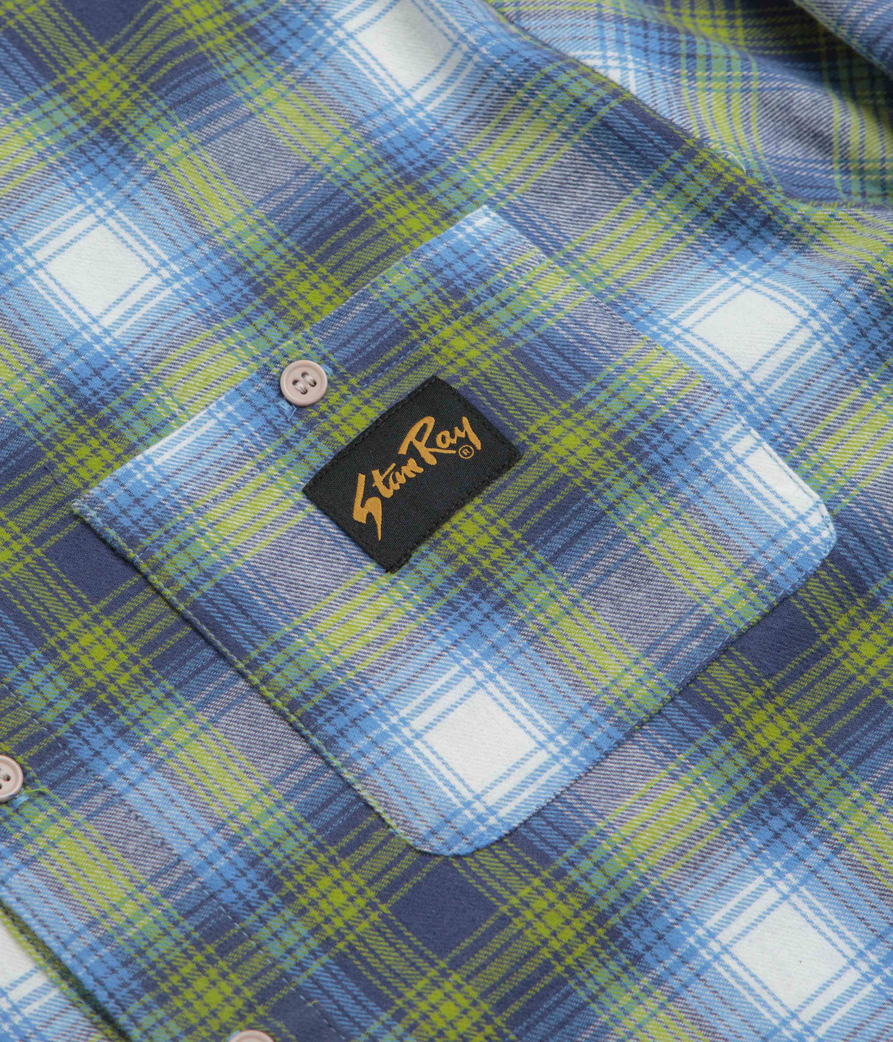 Stan Ray Flannel Shirt - Bright Blue Plaid - Image 3