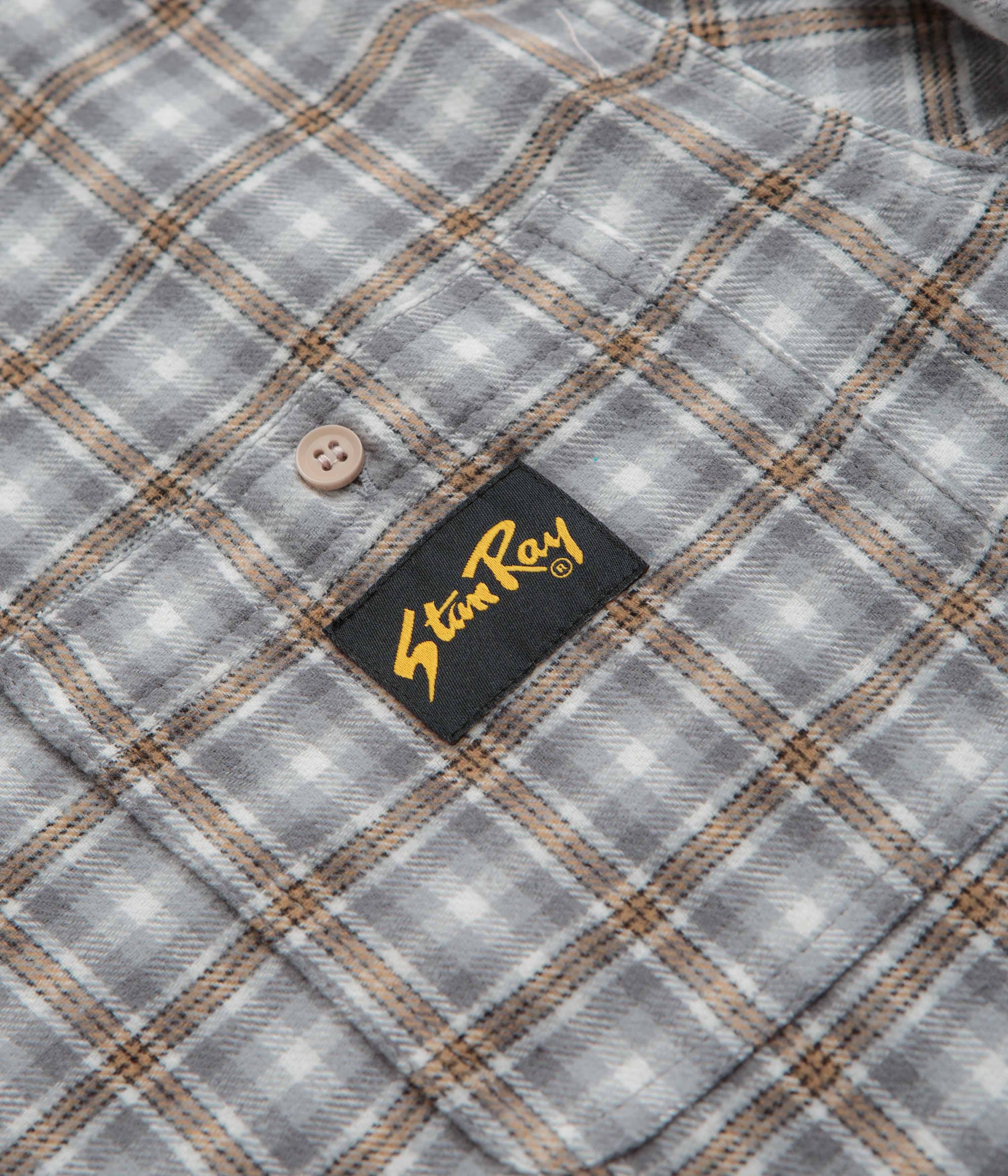 Stan Ray Flannel Shirt - Grey Plaid - Image 3