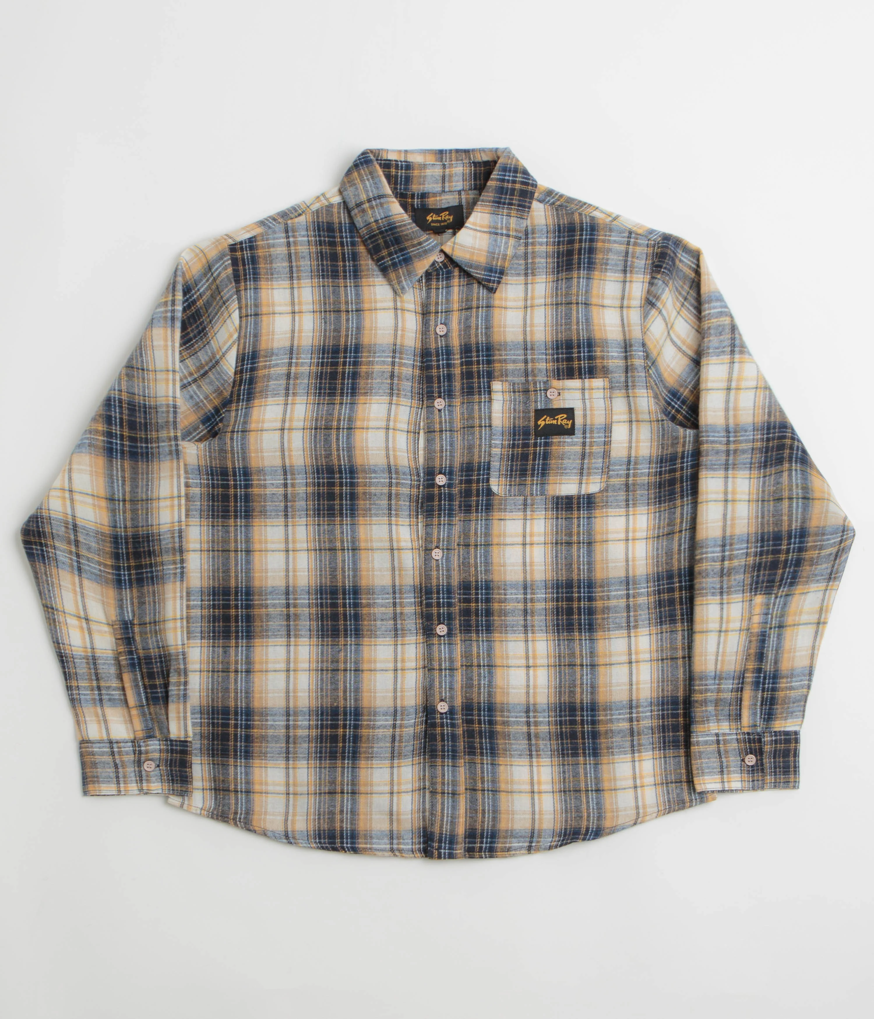 Stan Ray Flannel Shirt - Navy Plaid / White