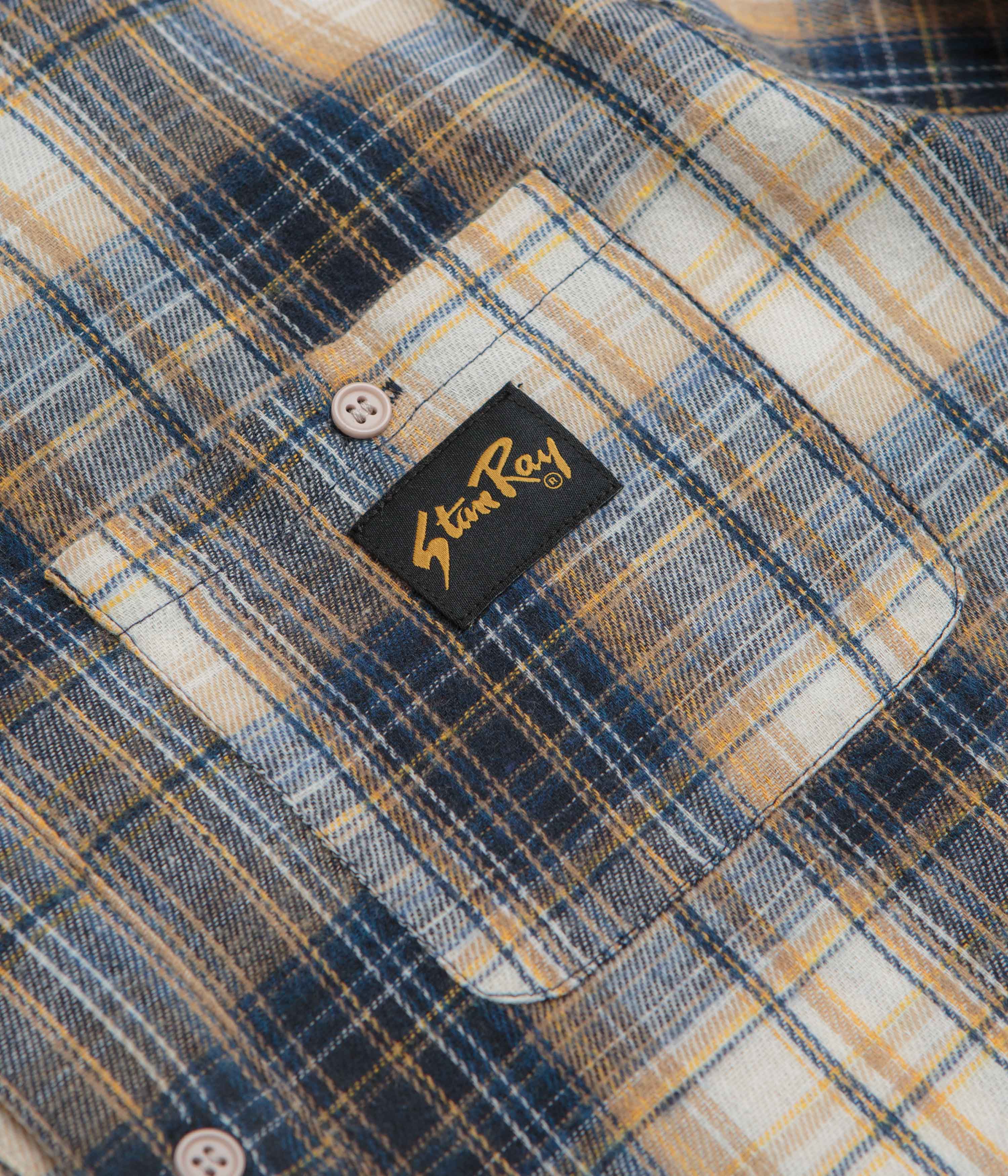 Stan Ray Flannel Shirt - Navy Plaid / White - Image 3