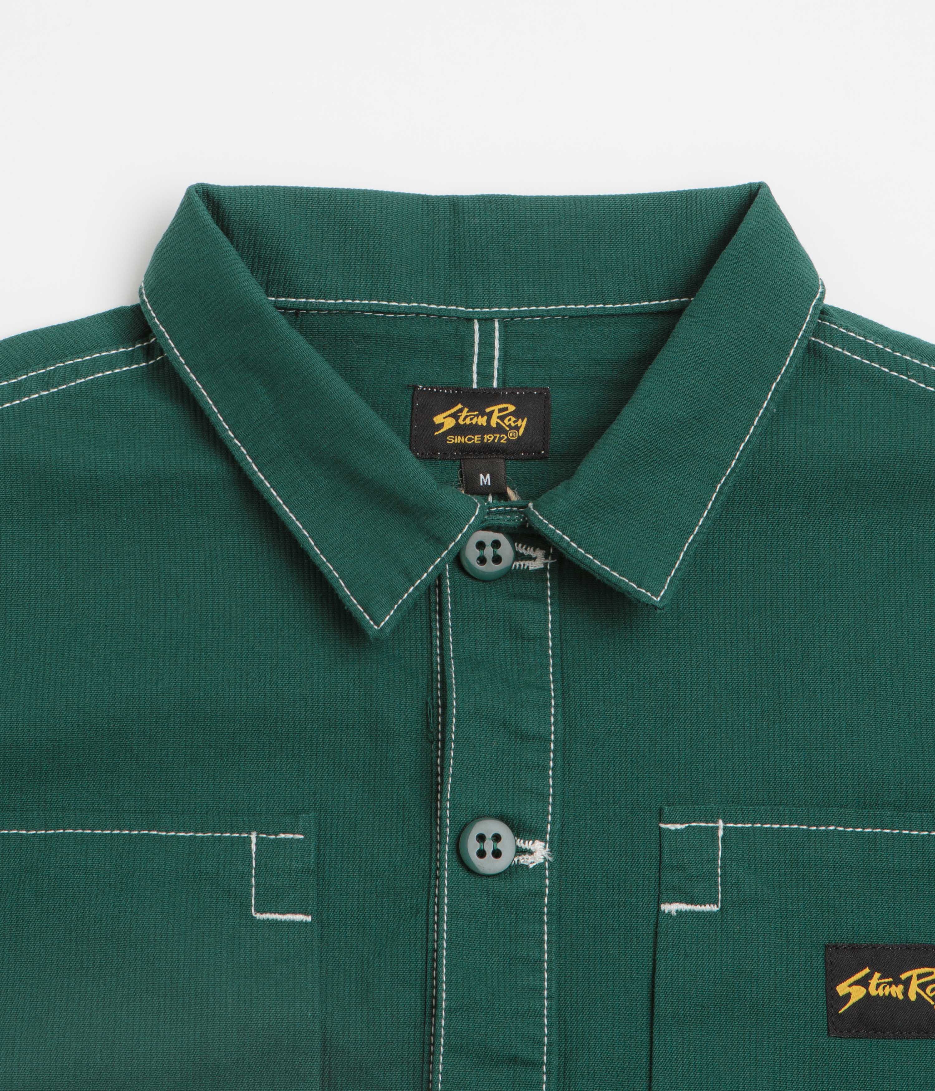 Stan Ray Painters Pop Over Shirt - Botanical Green Bedford - Image 3