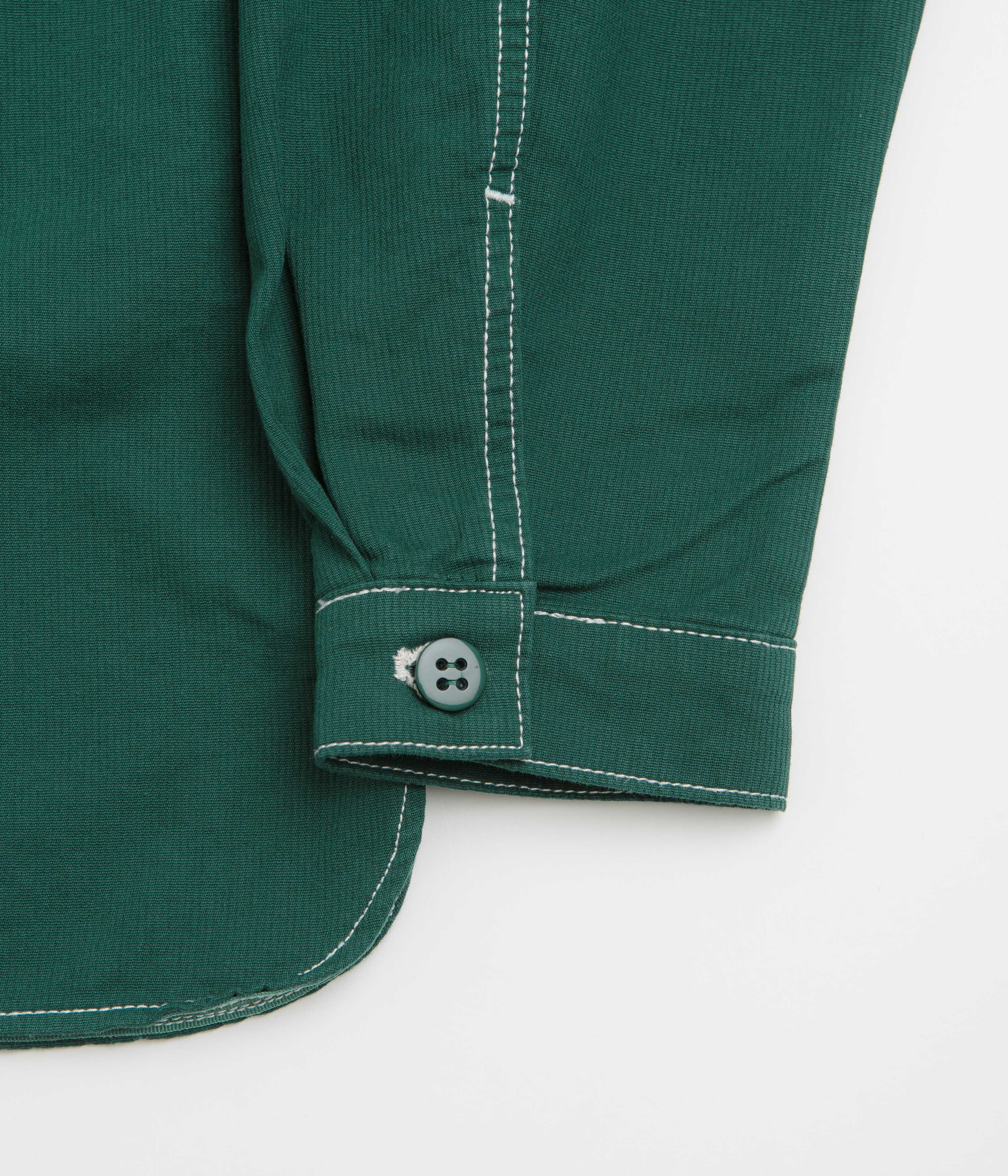 Stan Ray Painters Pop Over Shirt - Botanical Green Bedford - Image 7