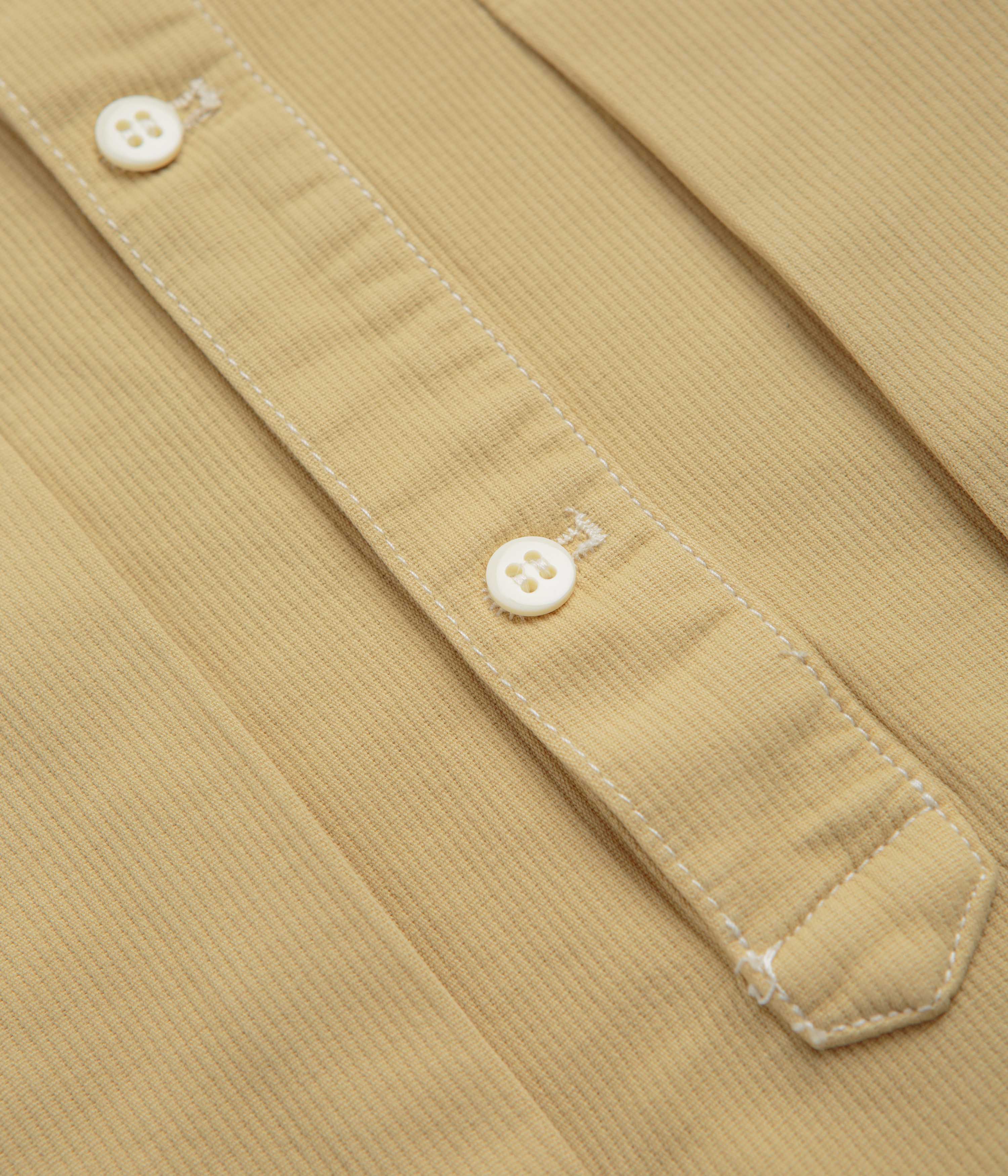 Stan Ray Painters Pop Over Shirt - Khaki Bedford Cord - Image 5
