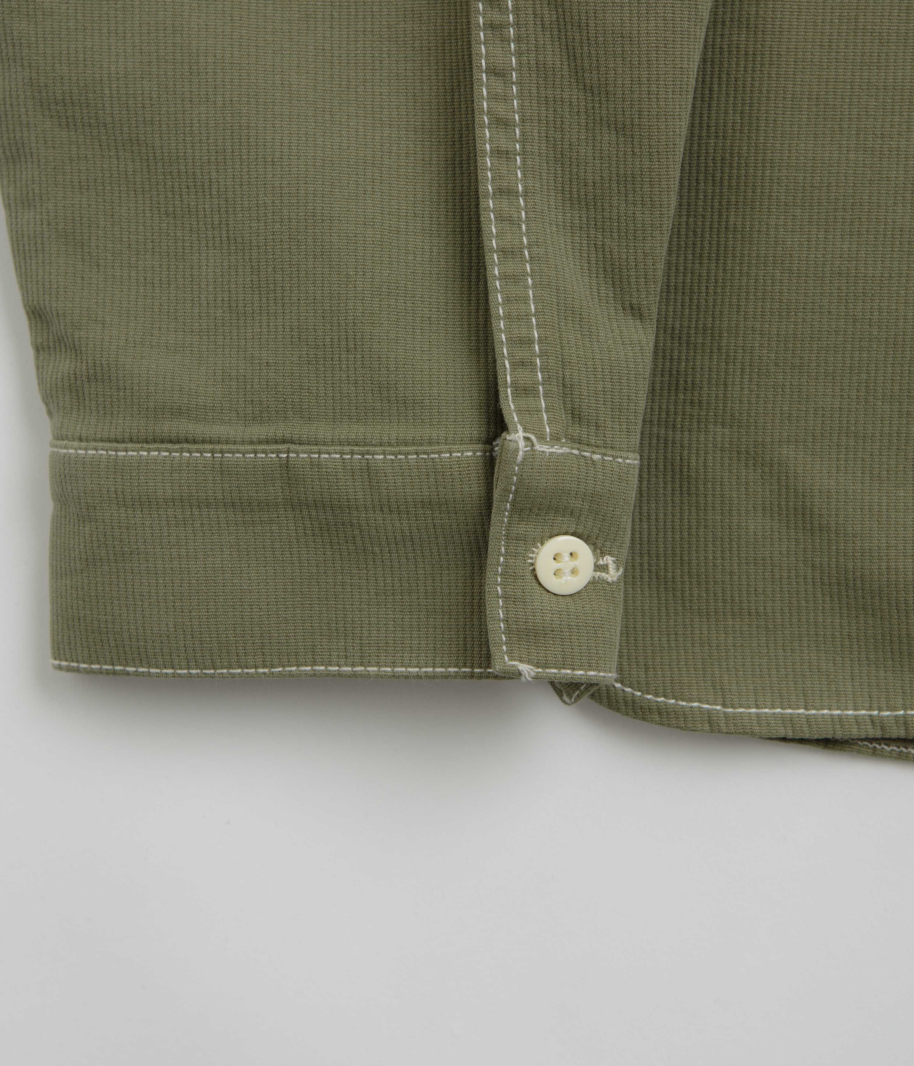 Stan Ray Painters Pop Over Shirt - Olive Bedford Cord - Image 6