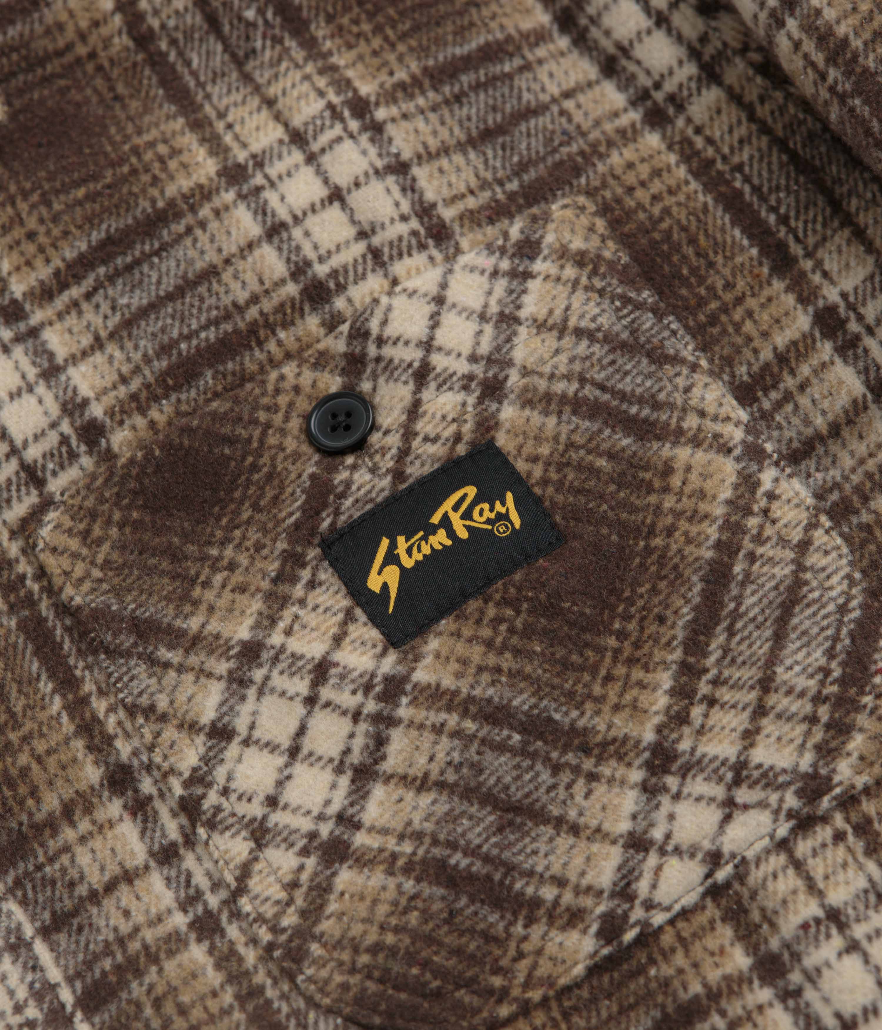 Stan Ray Quilted Plaid Overshirt - Brown - Image 5