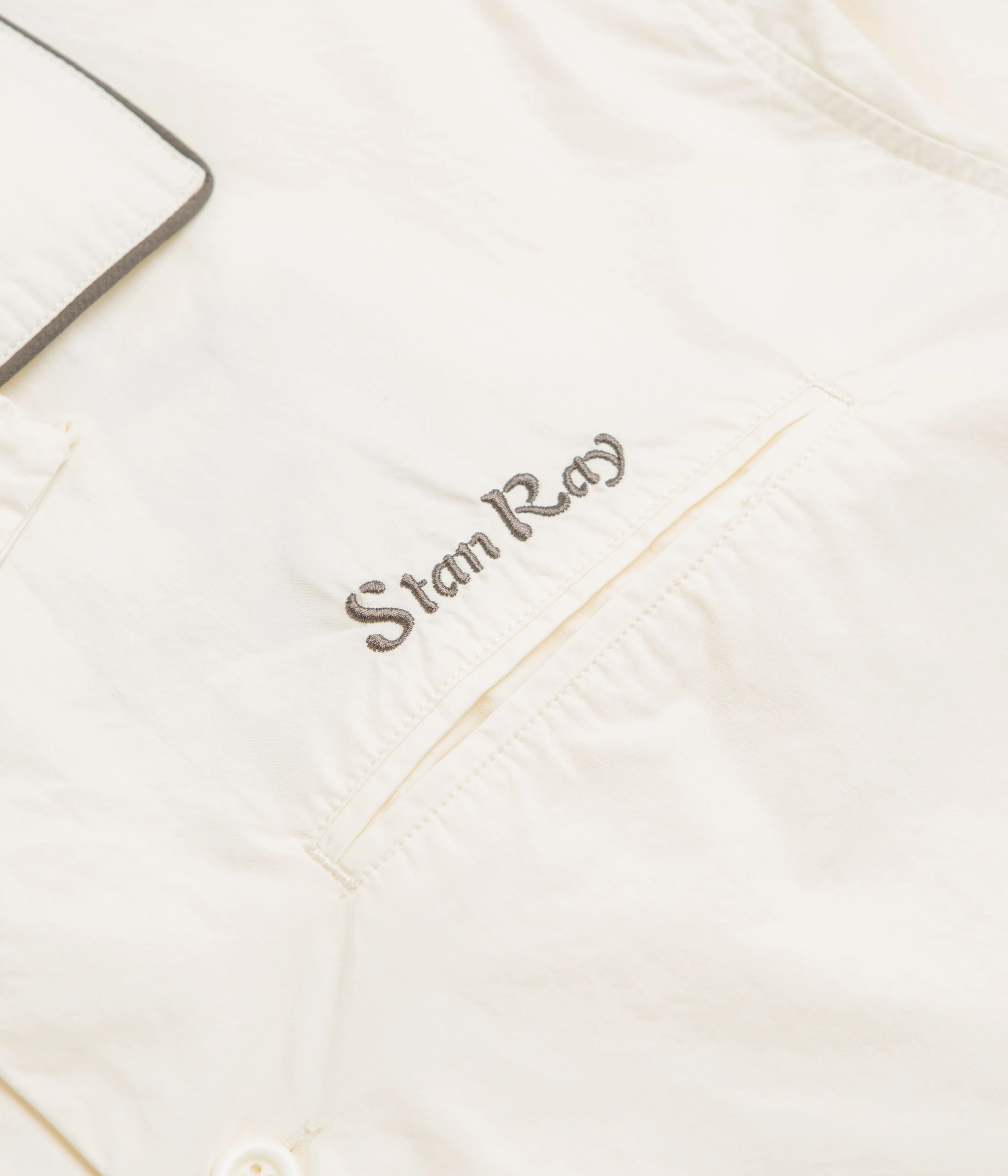 Stan Ray Short Sleeve Bowling Shirt - Natural / Matt Black - Image 3