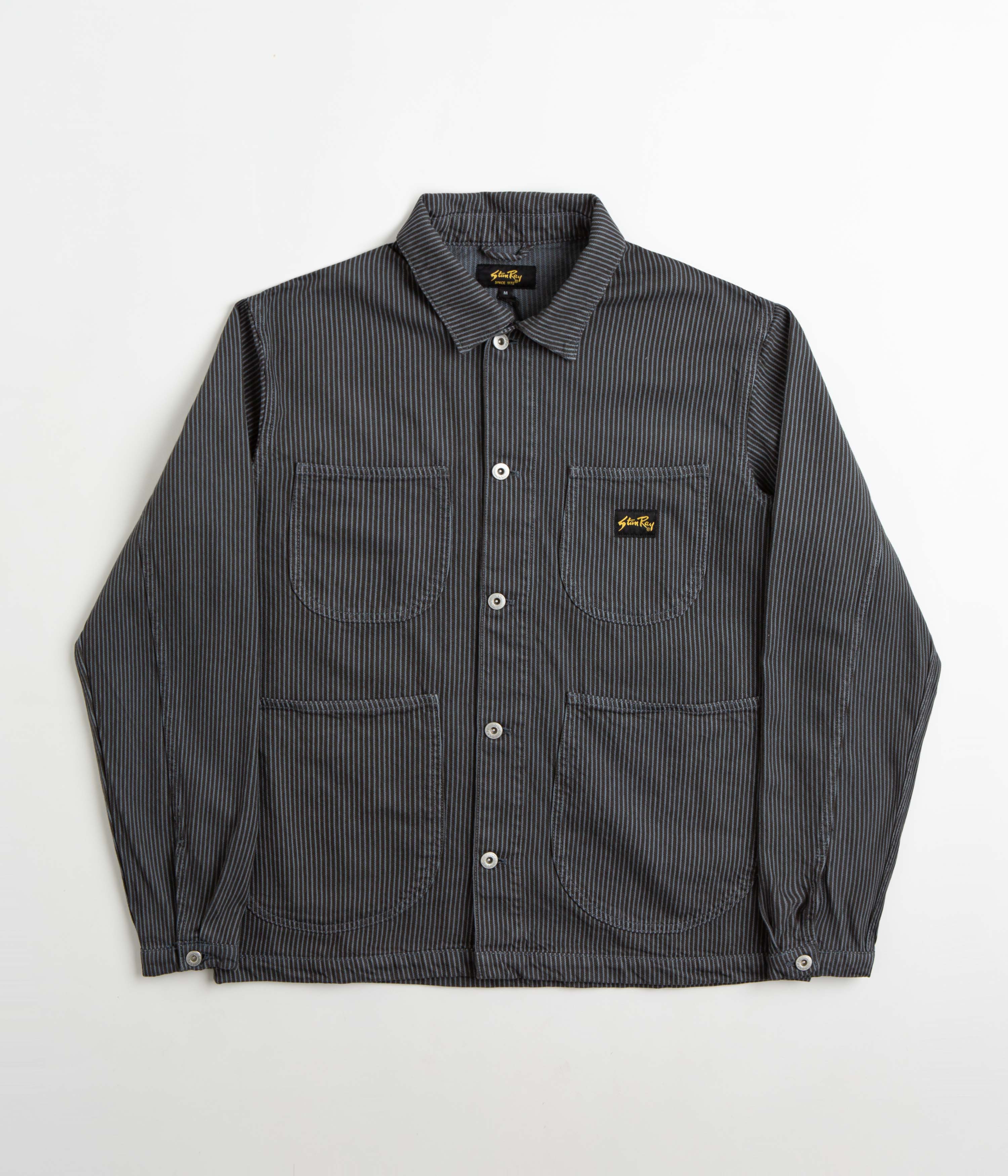 Stan Ray Unlined Coverall Jacket - Black Overdye Hickory