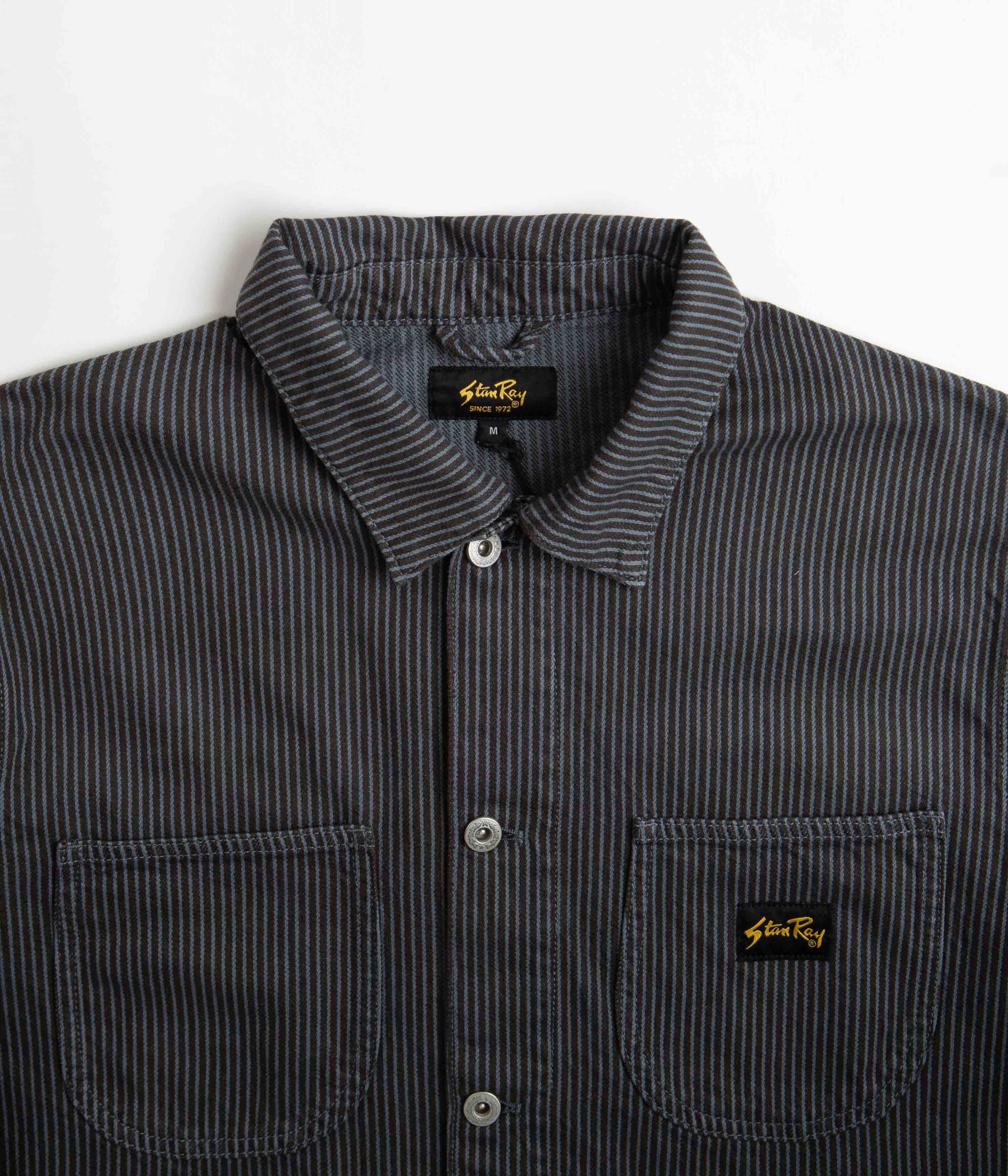 Stan Ray Unlined Coverall Jacket - Black Overdye Hickory - Image 4