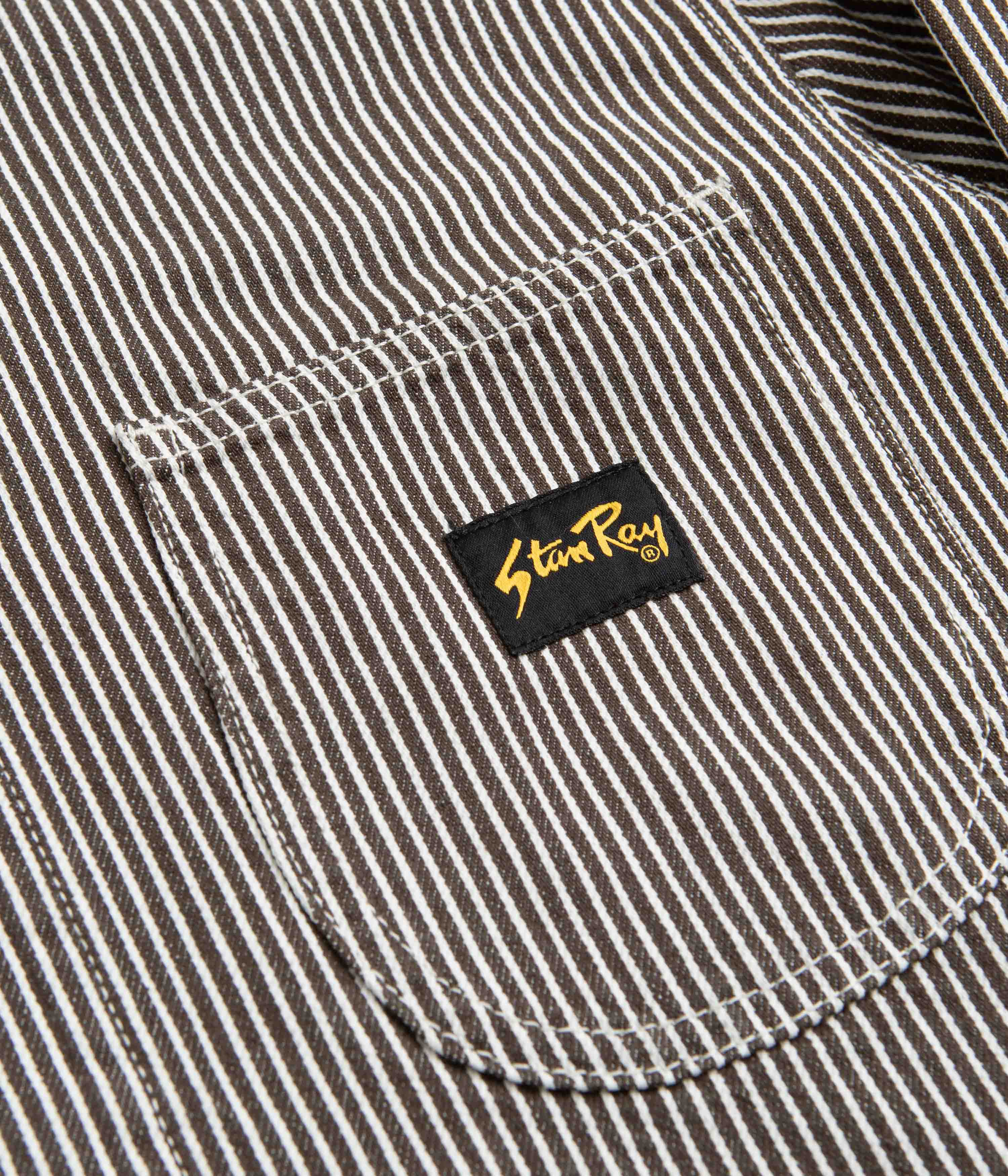 Stan Ray Unlined Coverall Jacket - Hickory Black / Natural - Image 3