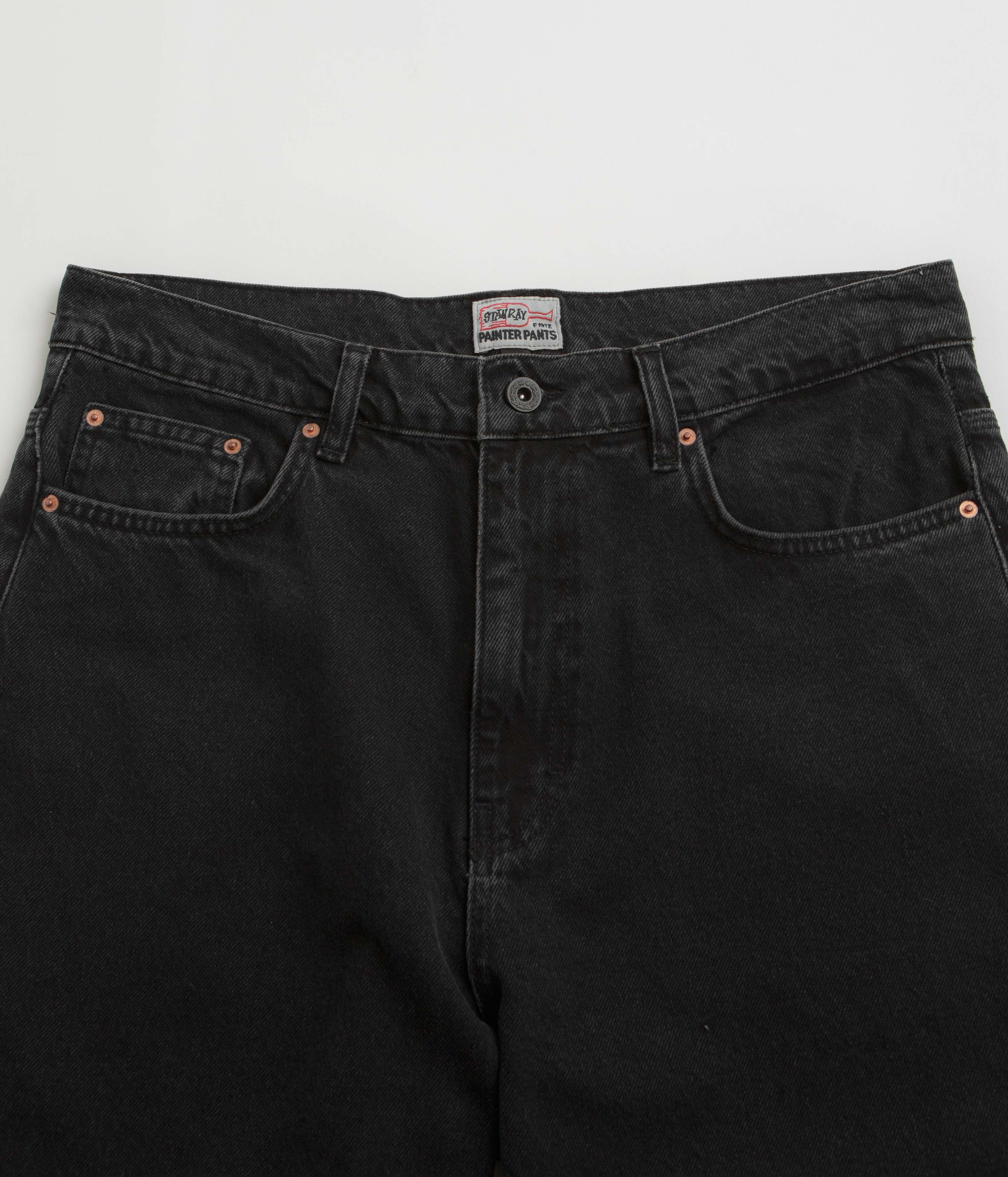 Stan Ray Wide 5 Pants - Stonewashed Black Denim - Image 4