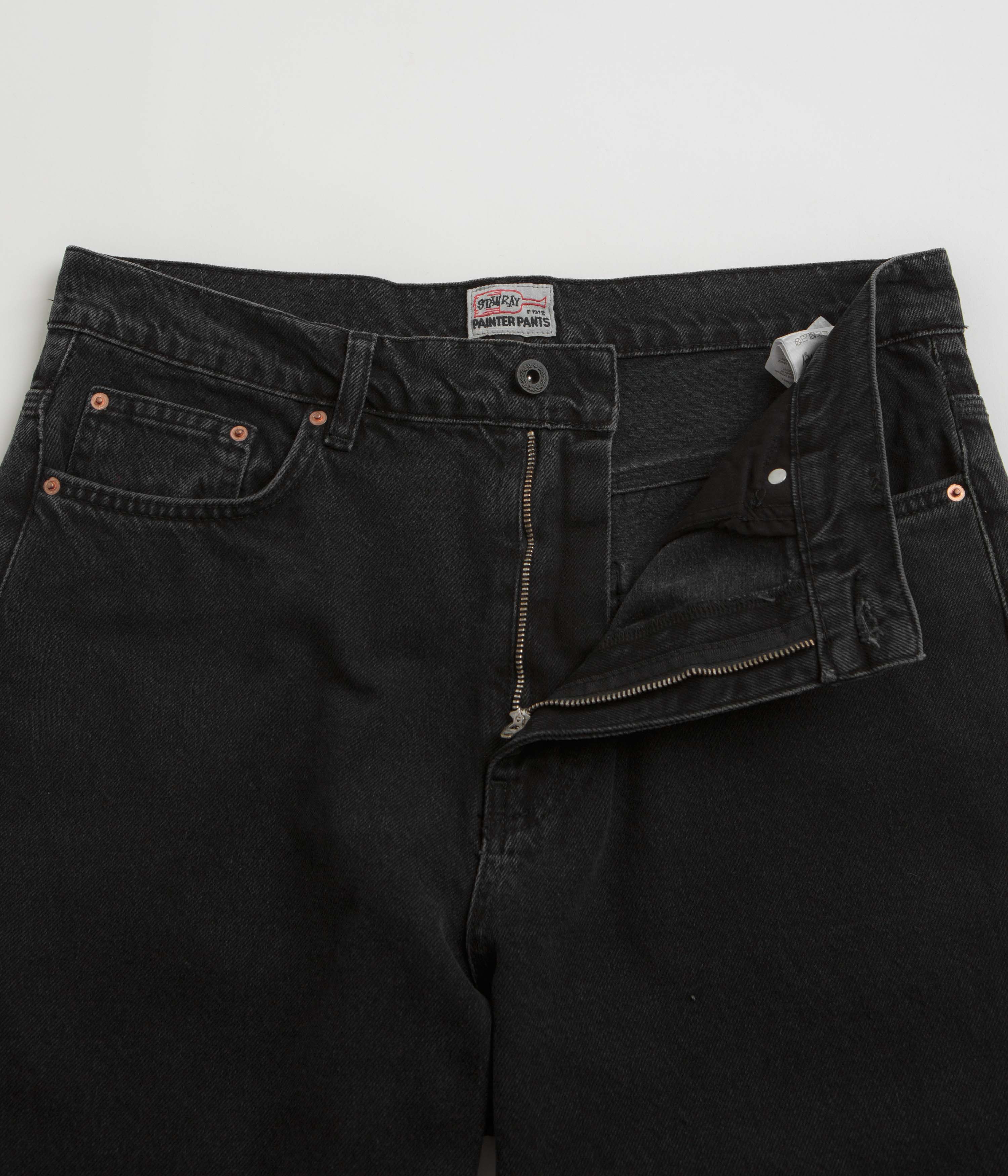 Stan Ray Wide 5 Pants - Stonewashed Black Denim - Image 6