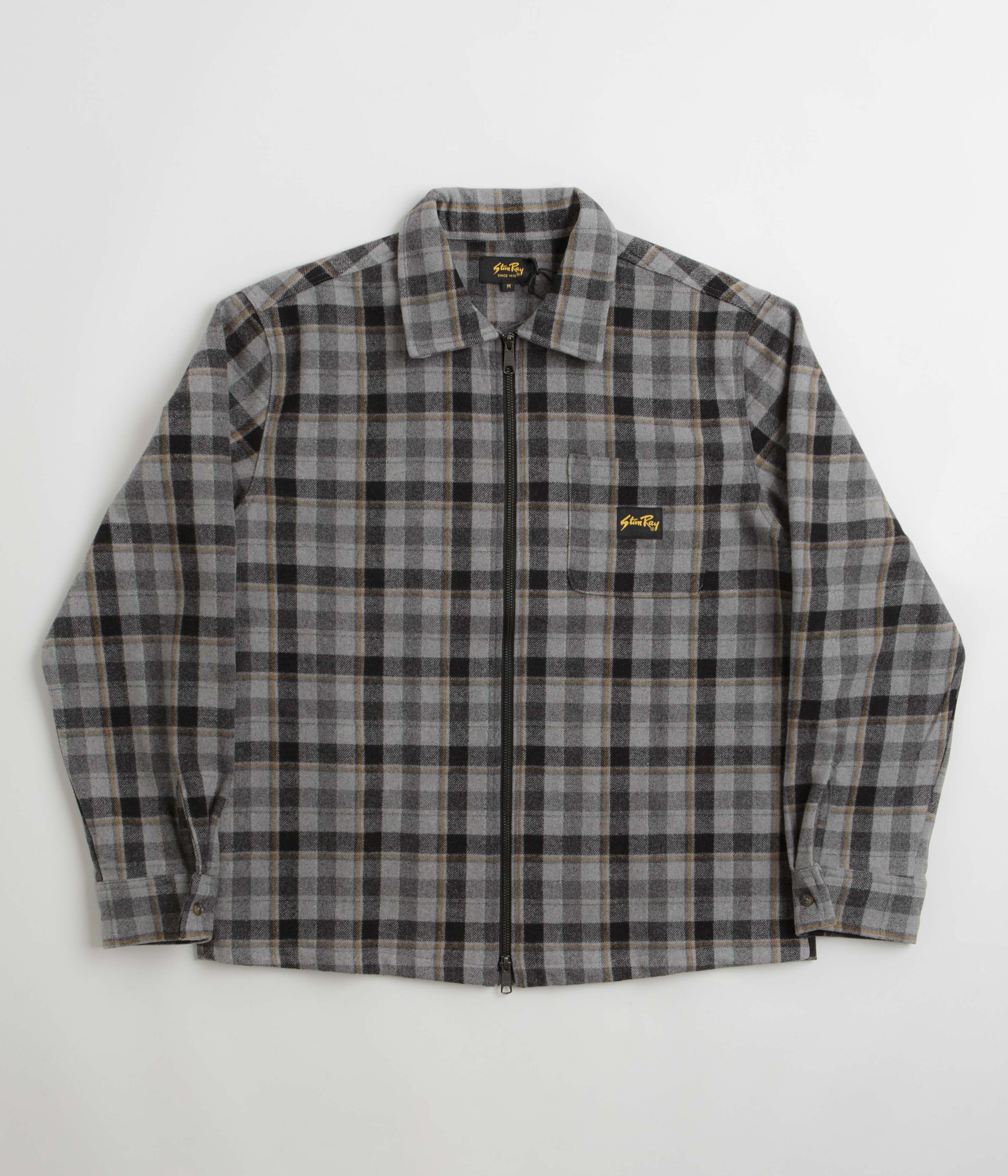 Stan Ray Zip Shirt - Charcoal Plaid