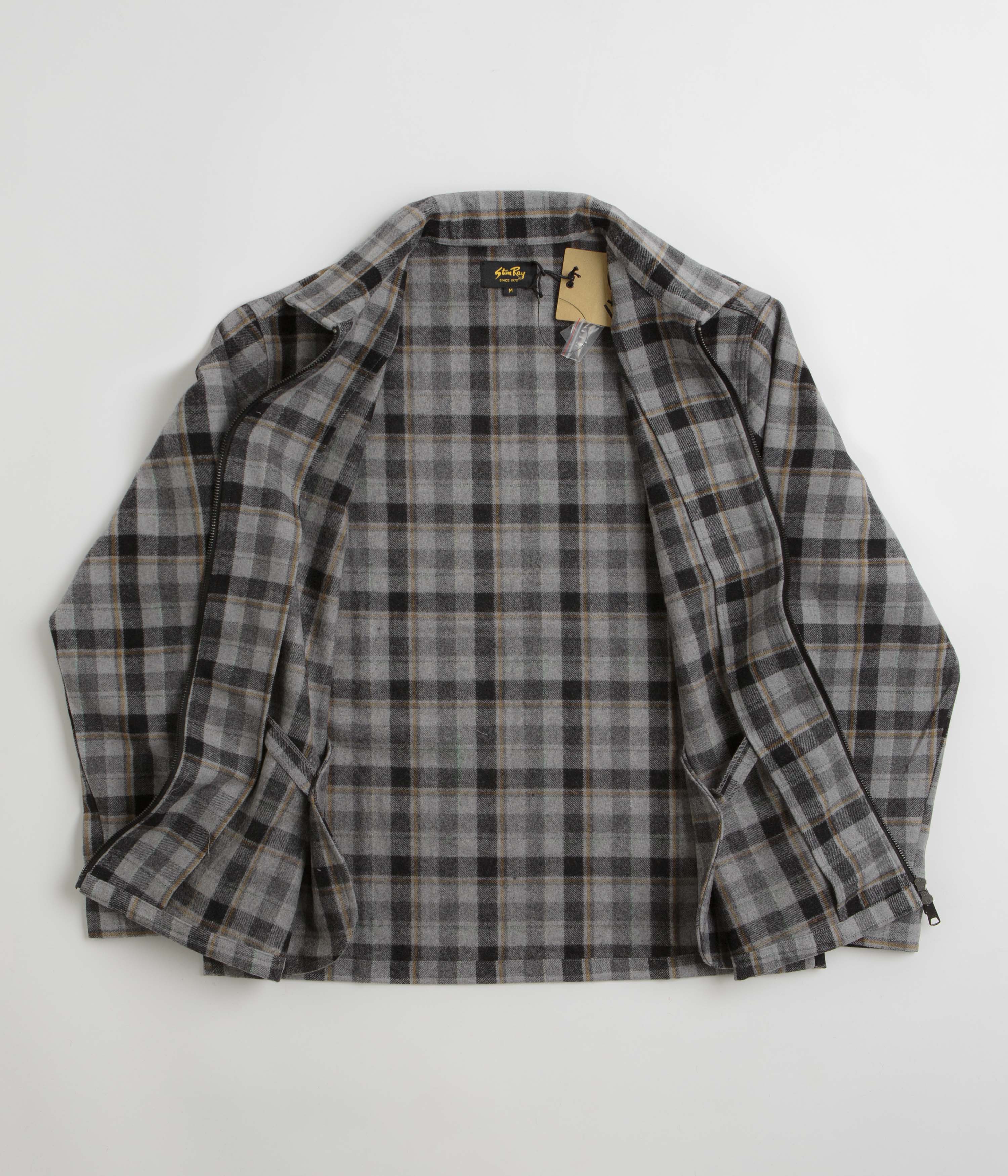 Stan Ray Zip Shirt - Charcoal Plaid - Image 2