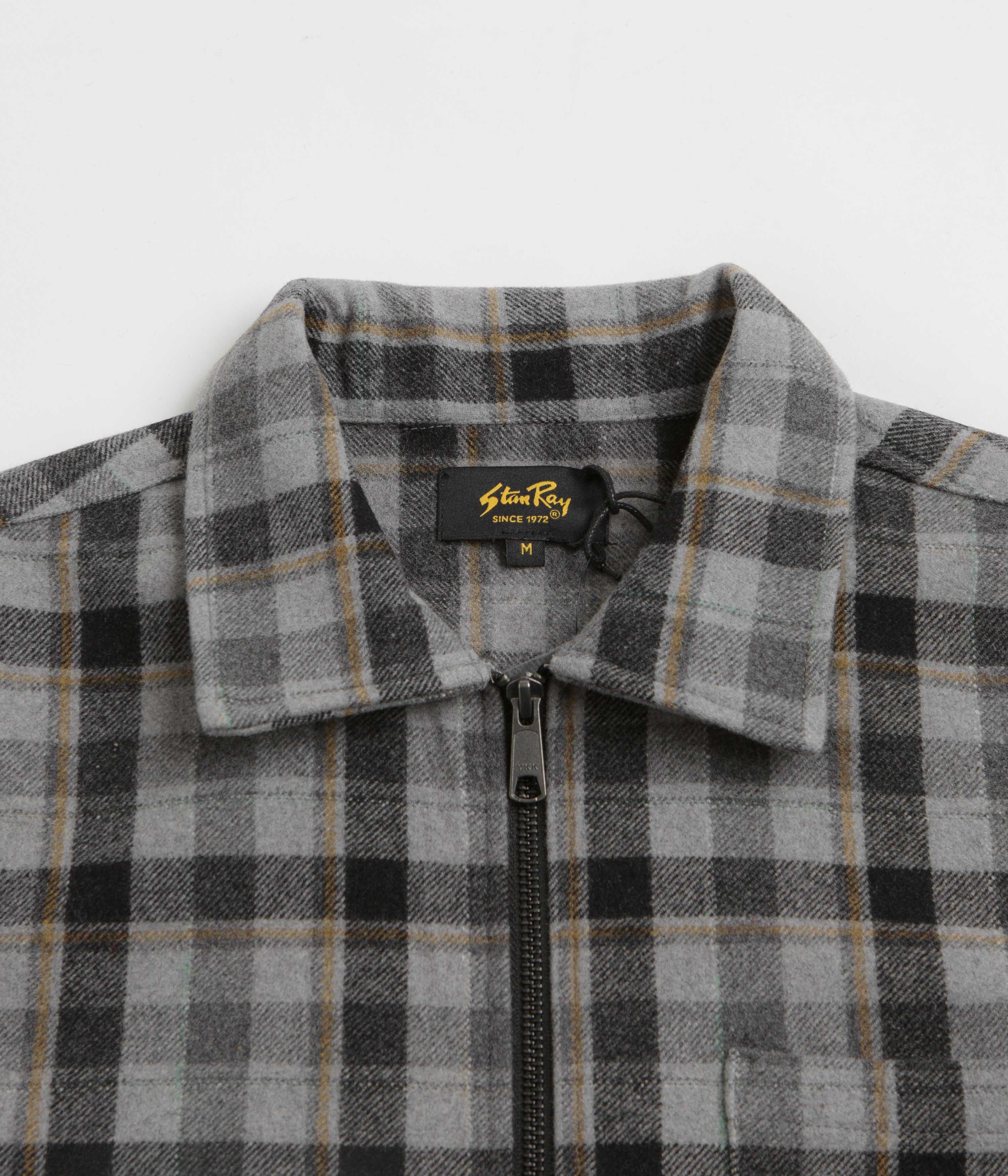 Stan Ray Zip Shirt - Charcoal Plaid - Image 4