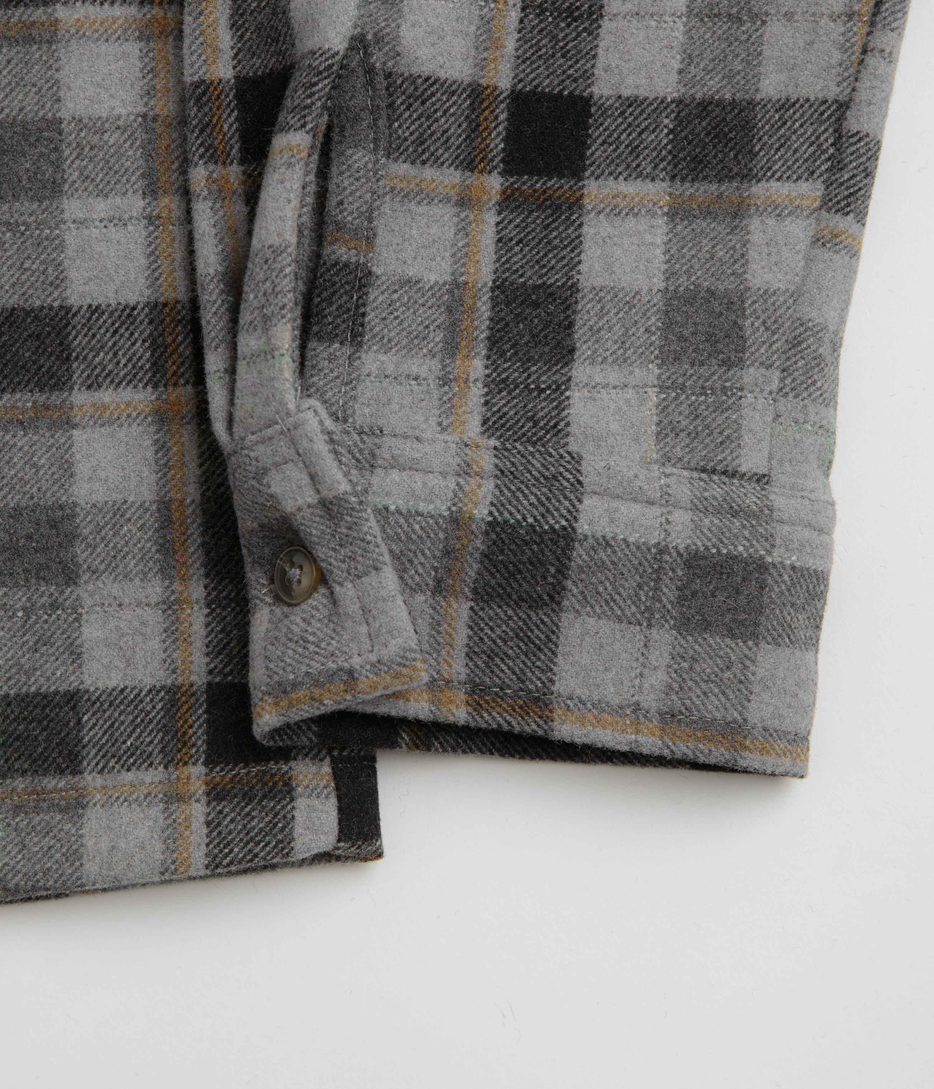 Stan Ray Zip Shirt - Charcoal Plaid - Image 5