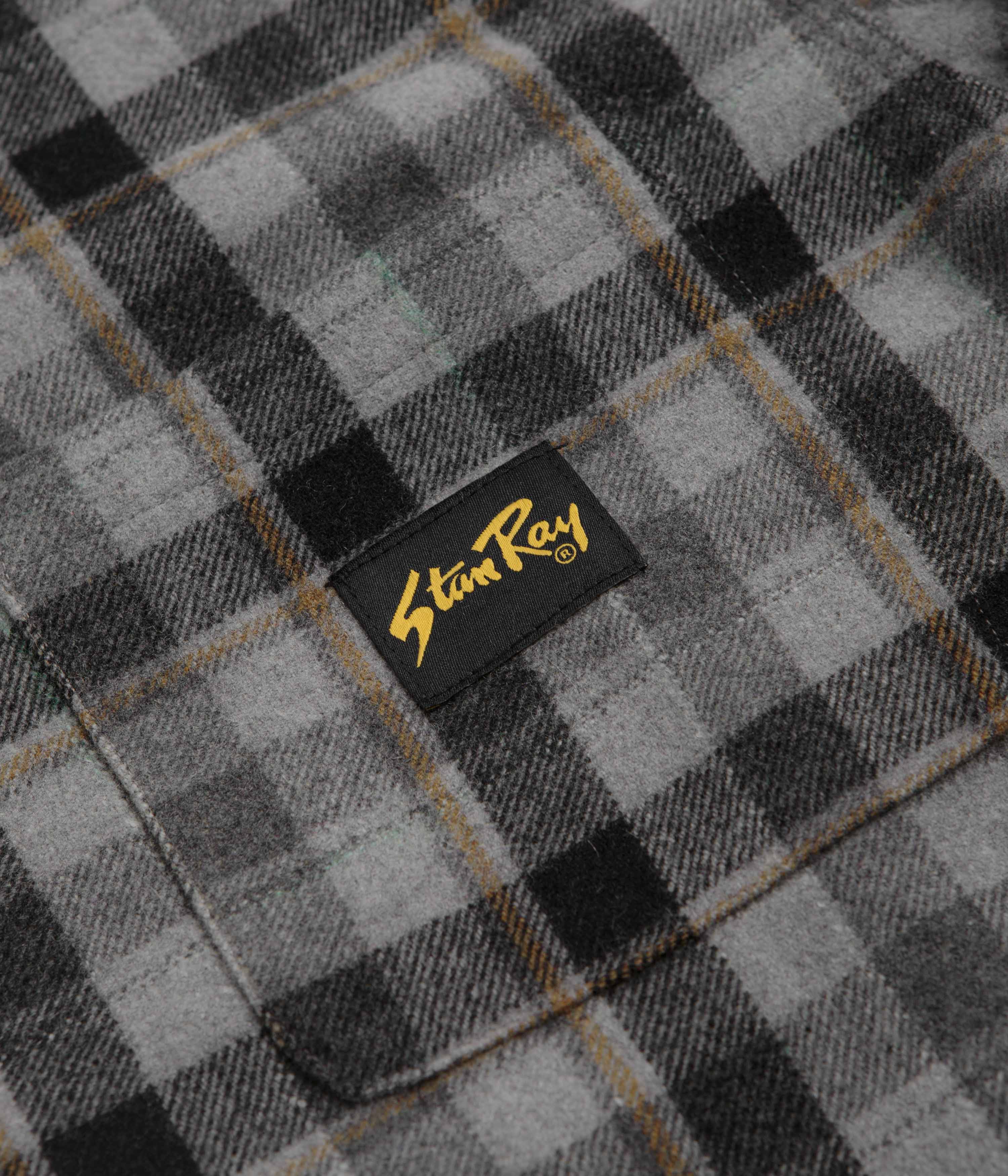 Stan Ray Zip Shirt - Charcoal Plaid - Image 6