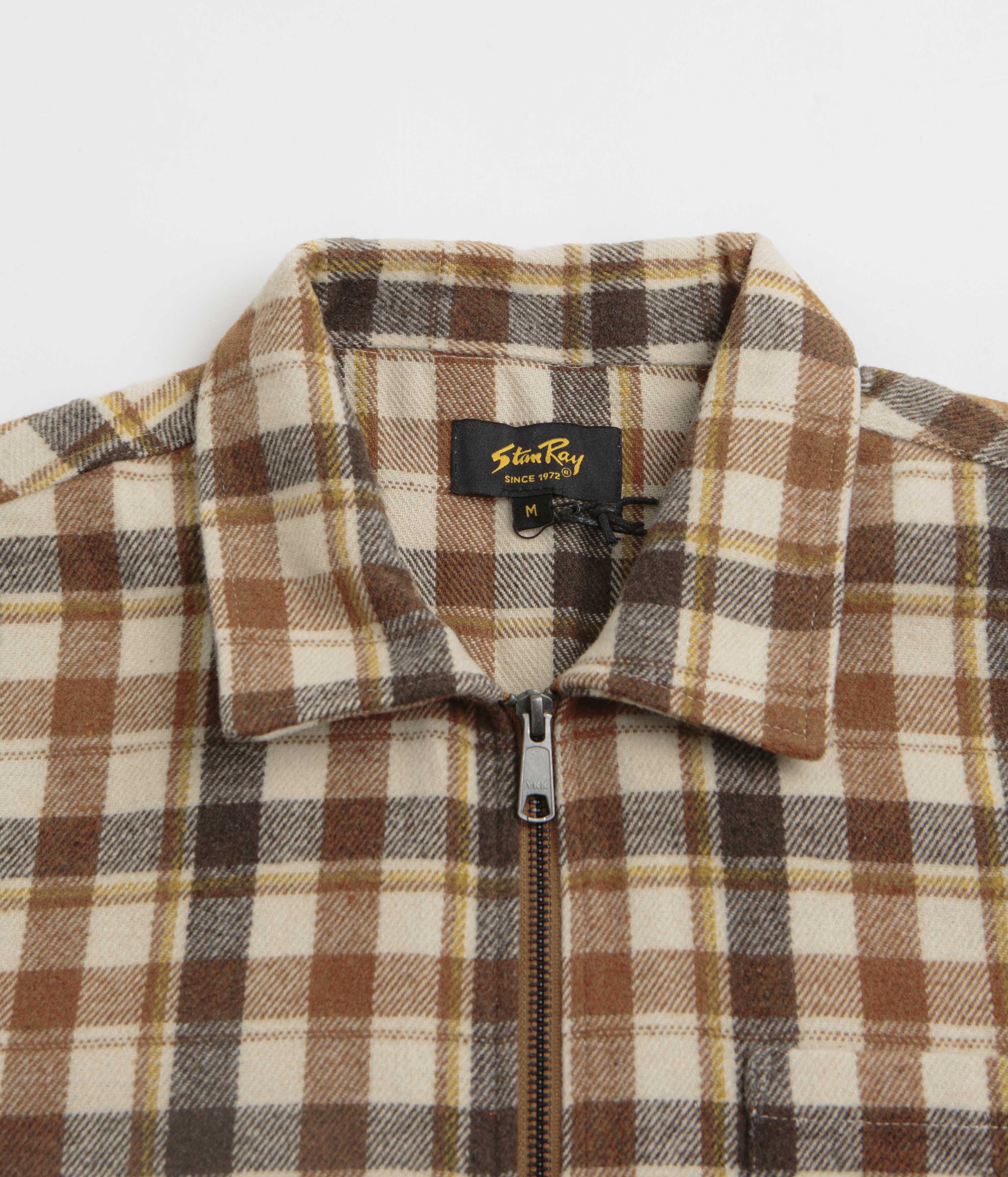 Stan Ray Zip Shirt - Tan Plaid - Image 4