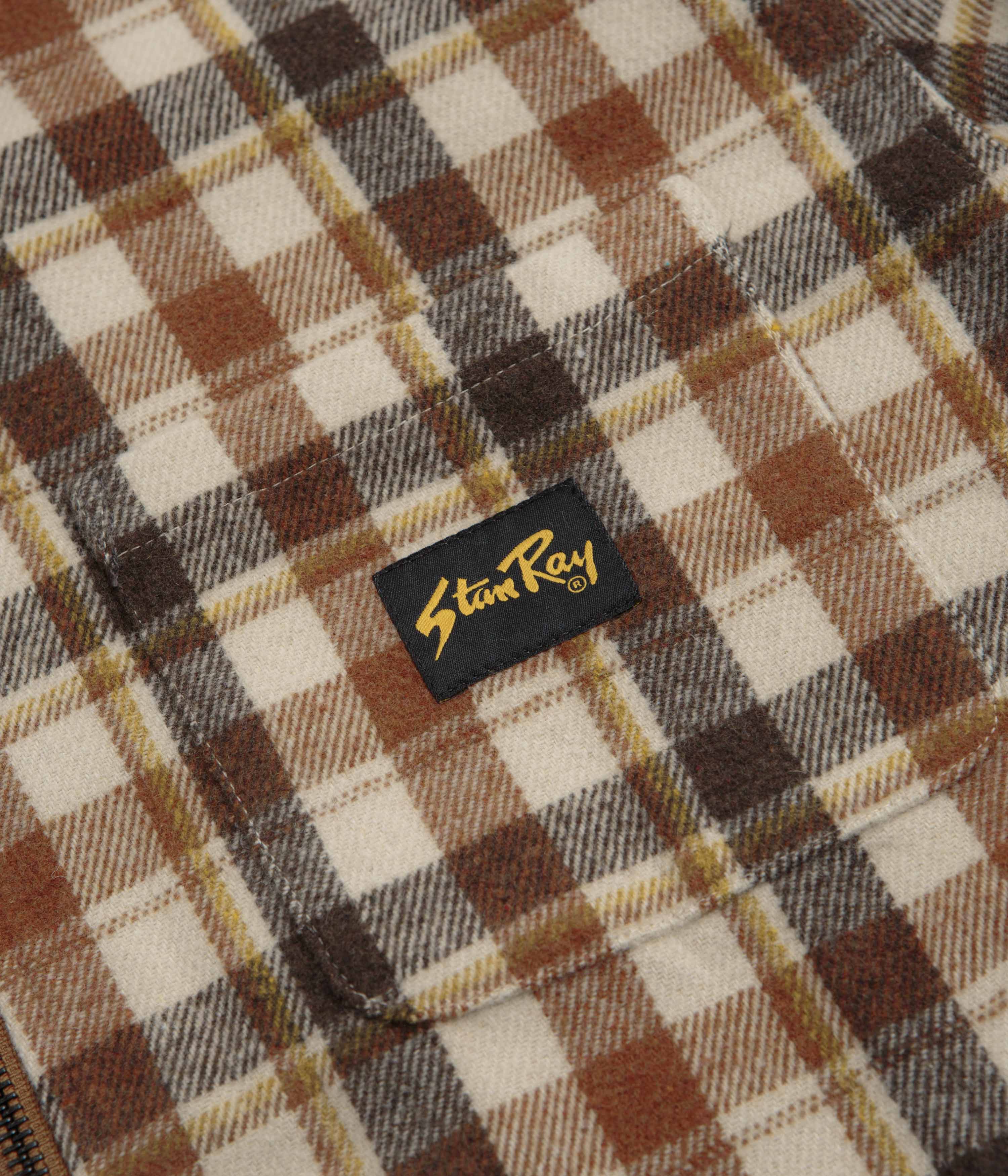 Stan Ray Zip Shirt - Tan Plaid - Image 5