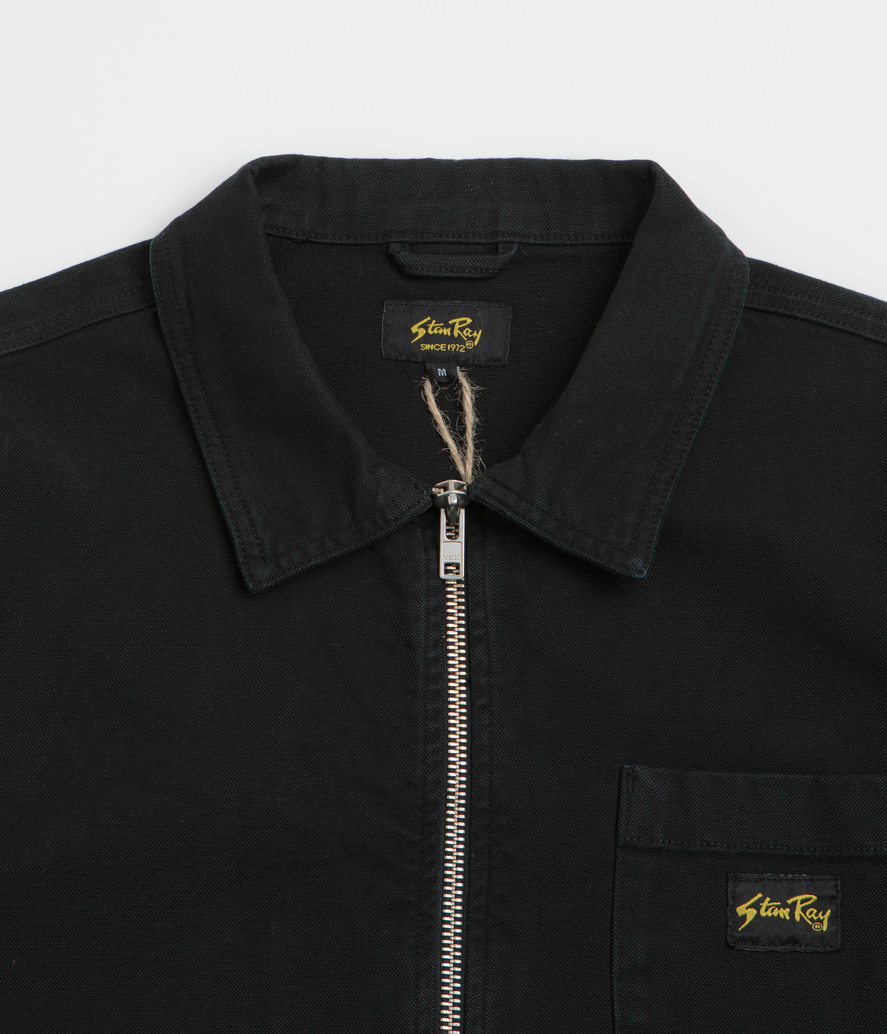 Stan Ray Zip Shirt - Washed Black Canvas - Image 3