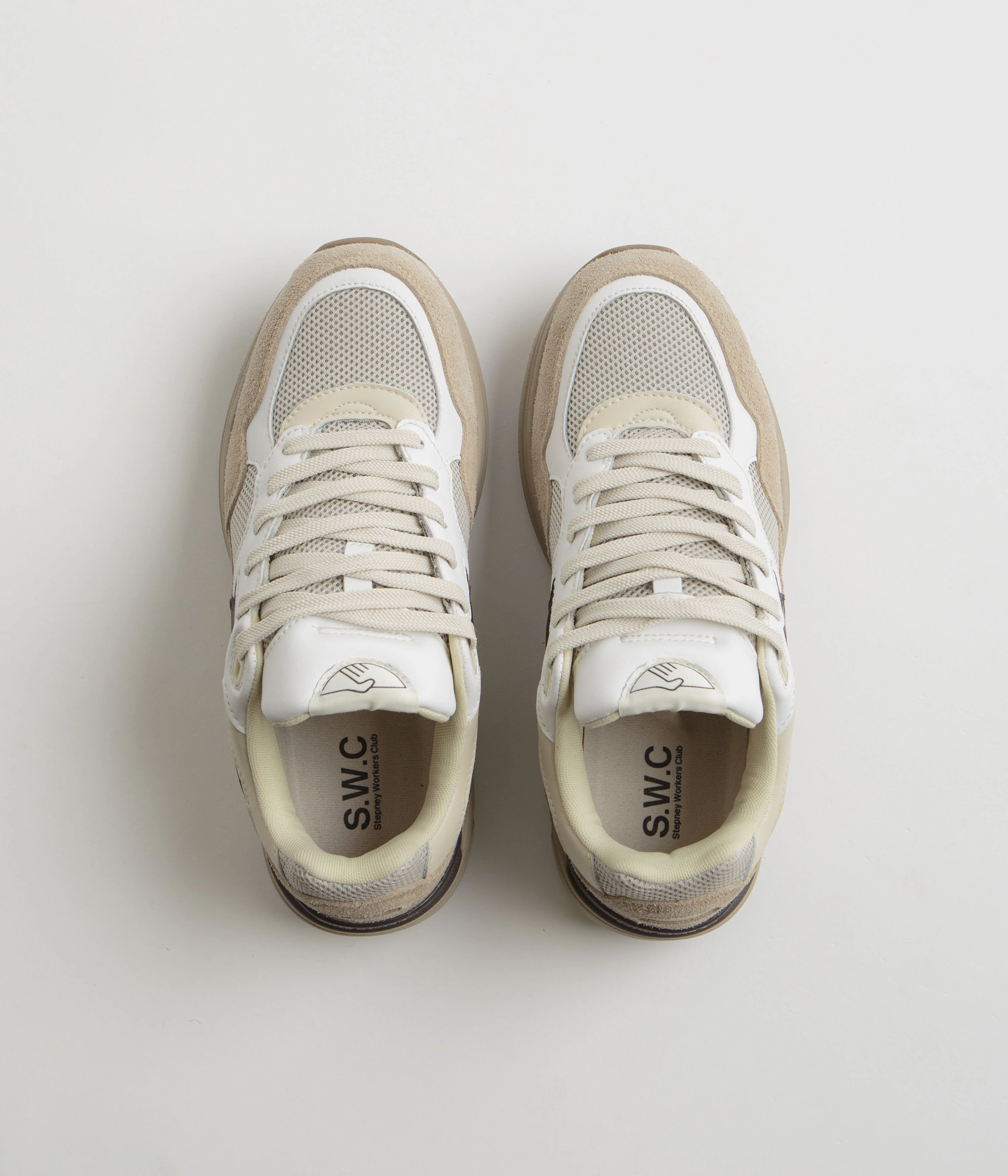 Stepney Workers Club Amiel S-Strike Geo-Merged Shoes - Winter / White - Image 7