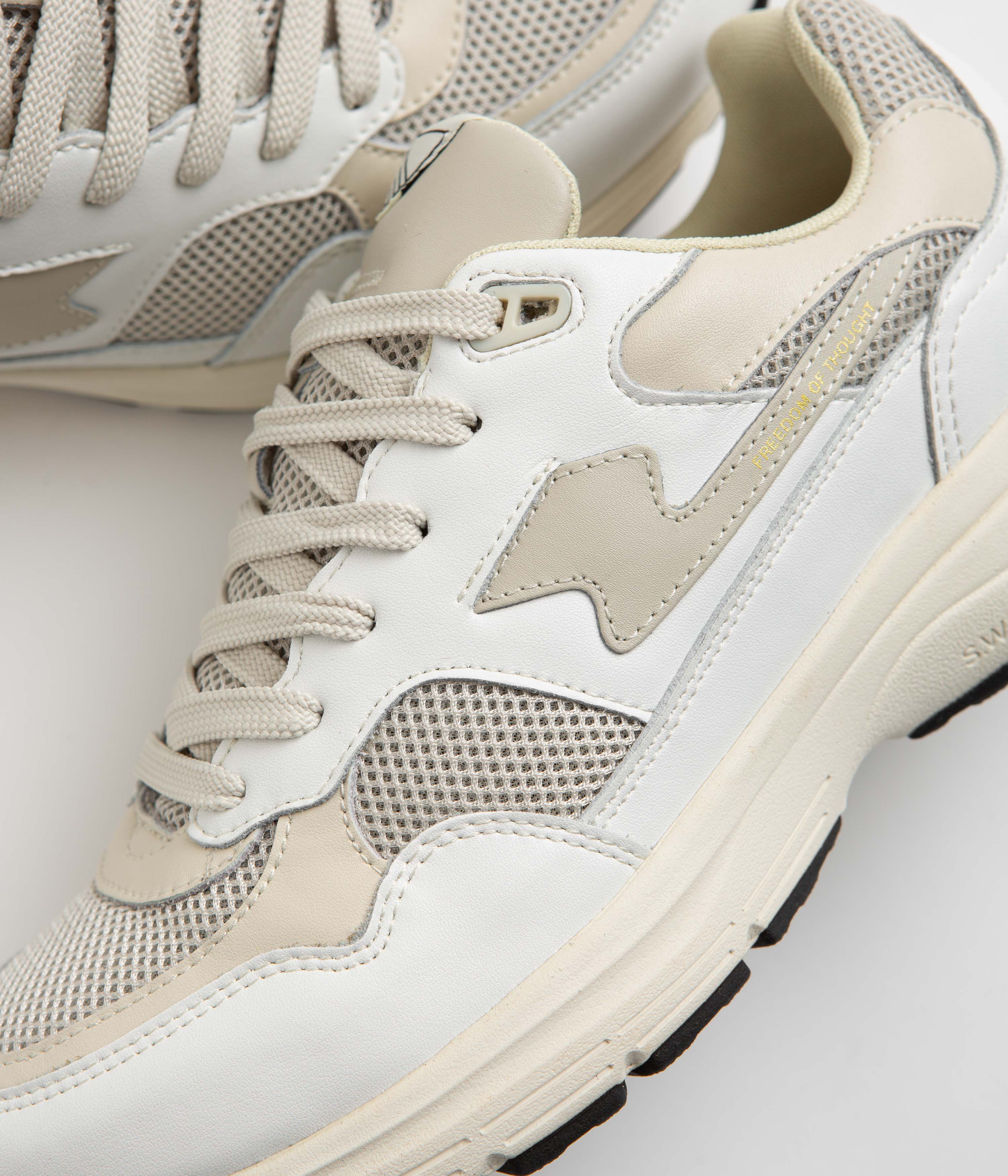 Stepney Workers Club Amiel S-Strike Leather Shoes - White / Ecru - Image 3